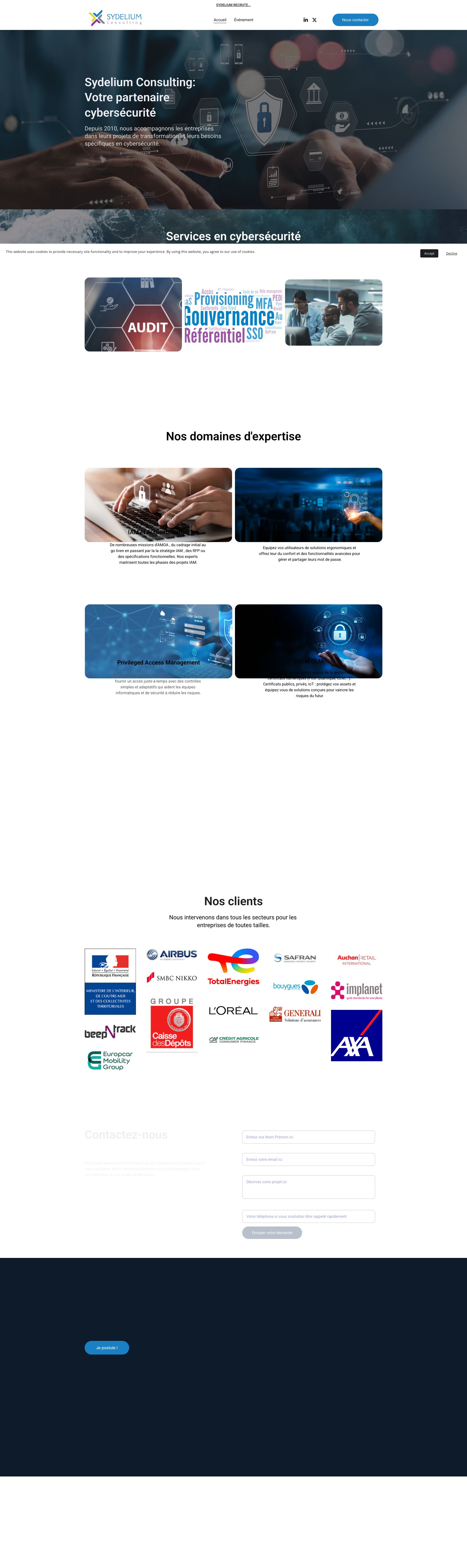 Aperçu du site