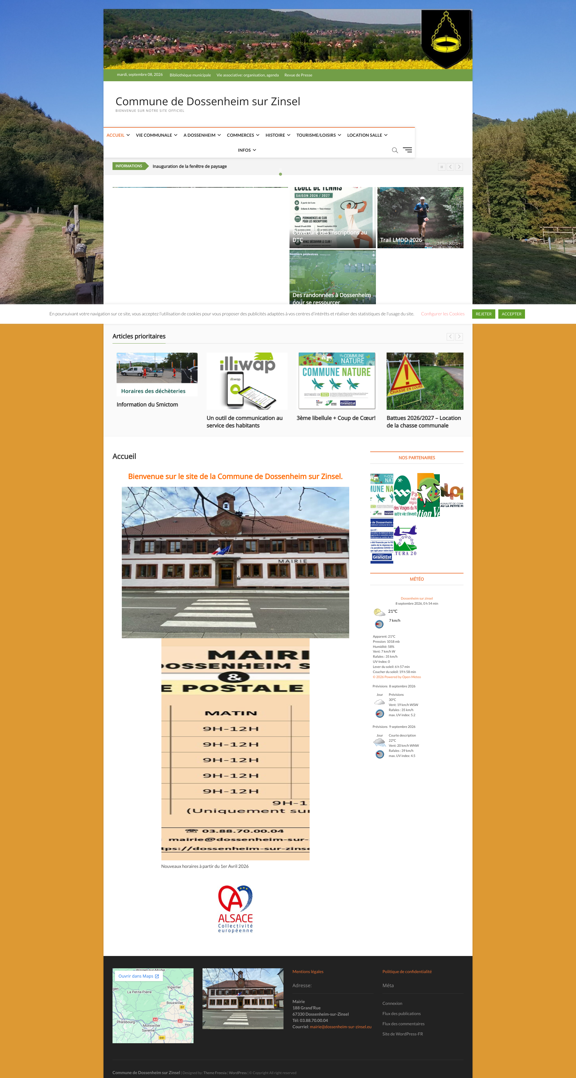 Aperçu du site