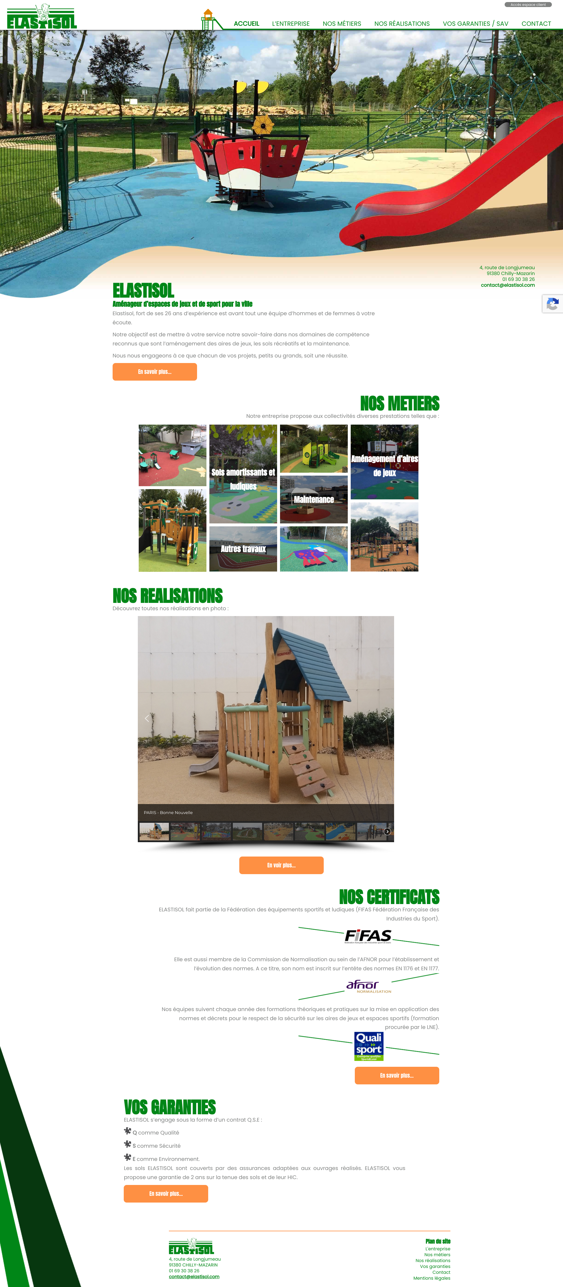 Aperçu du site