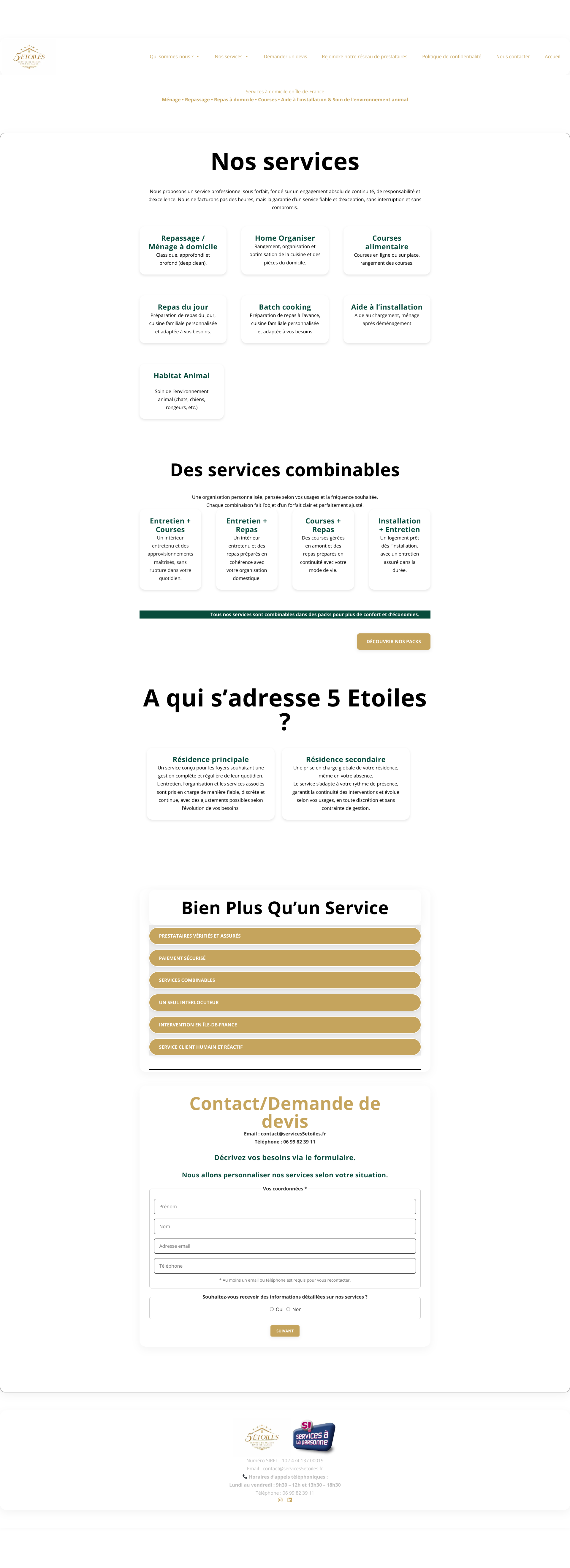 Aperçu du site