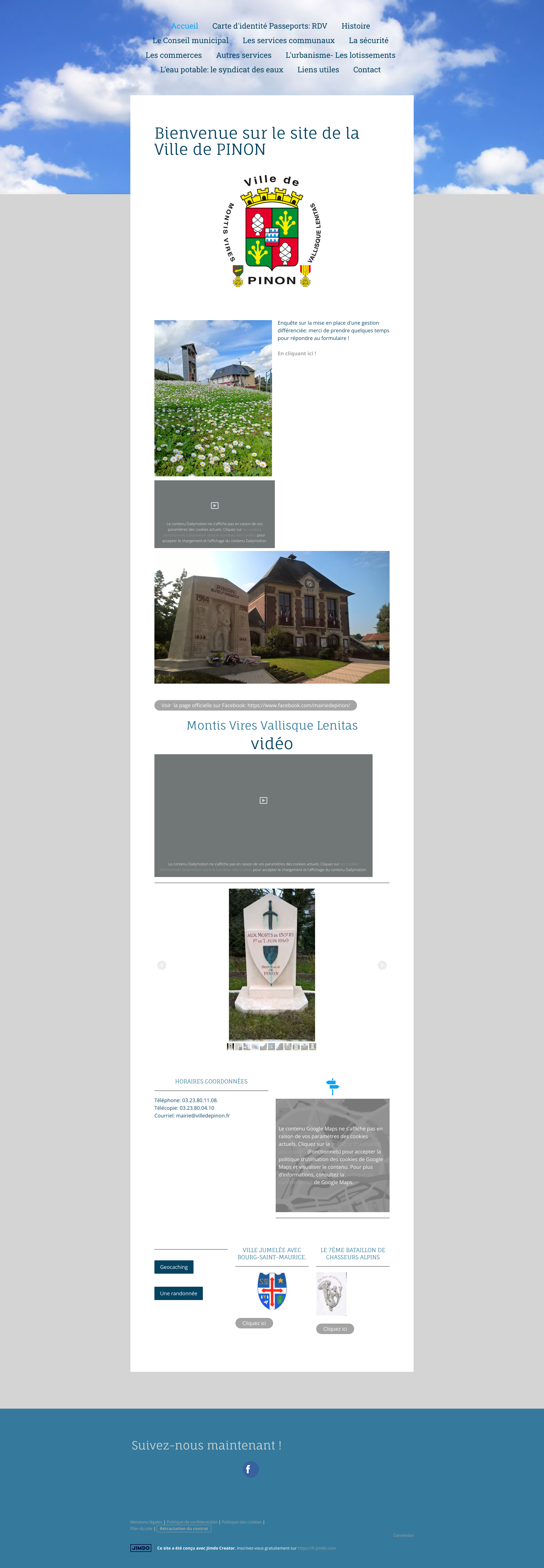 Aperçu du site