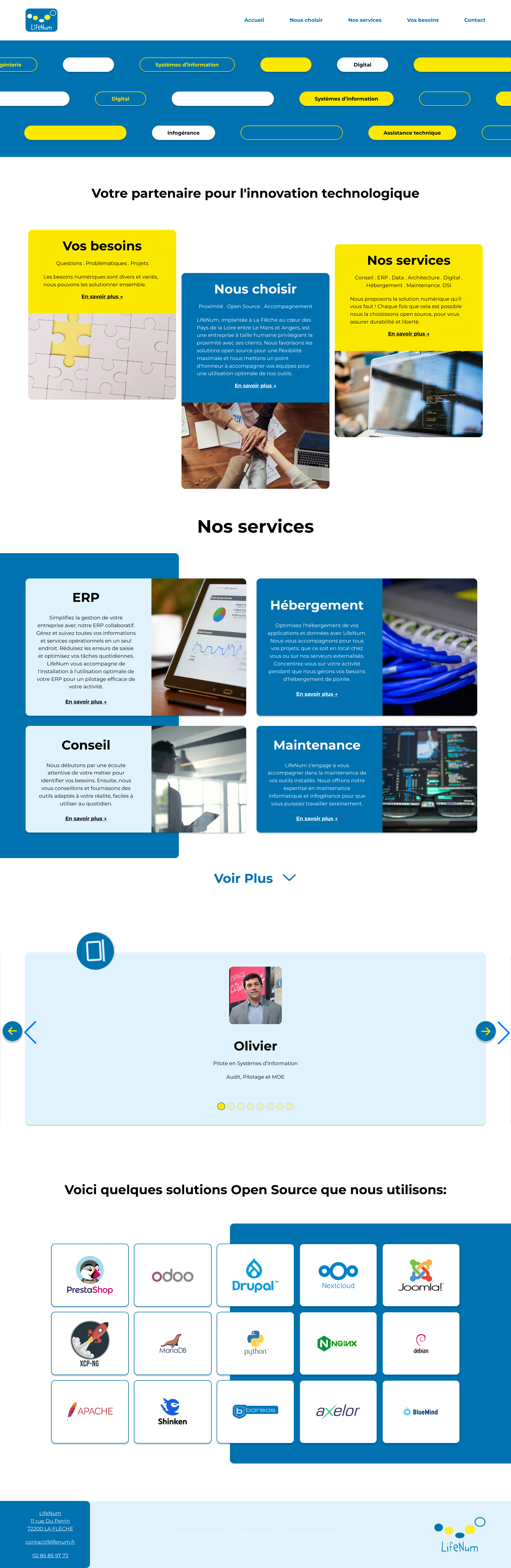 Aperçu du site