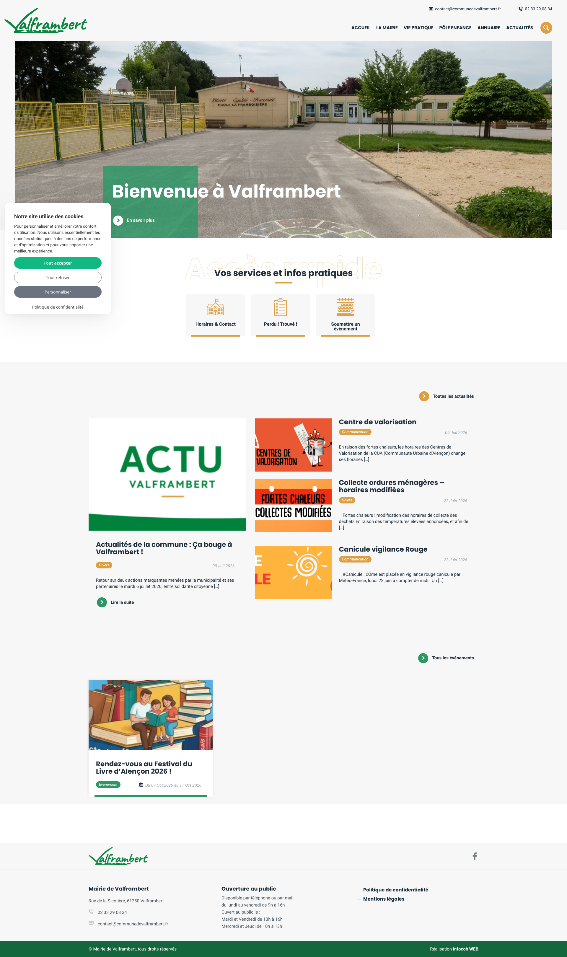 Aperçu du site