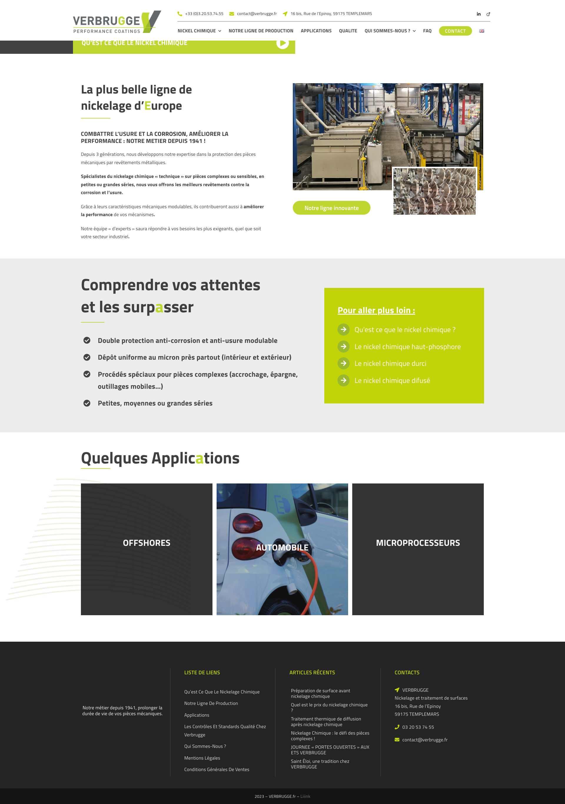 Aperçu du site