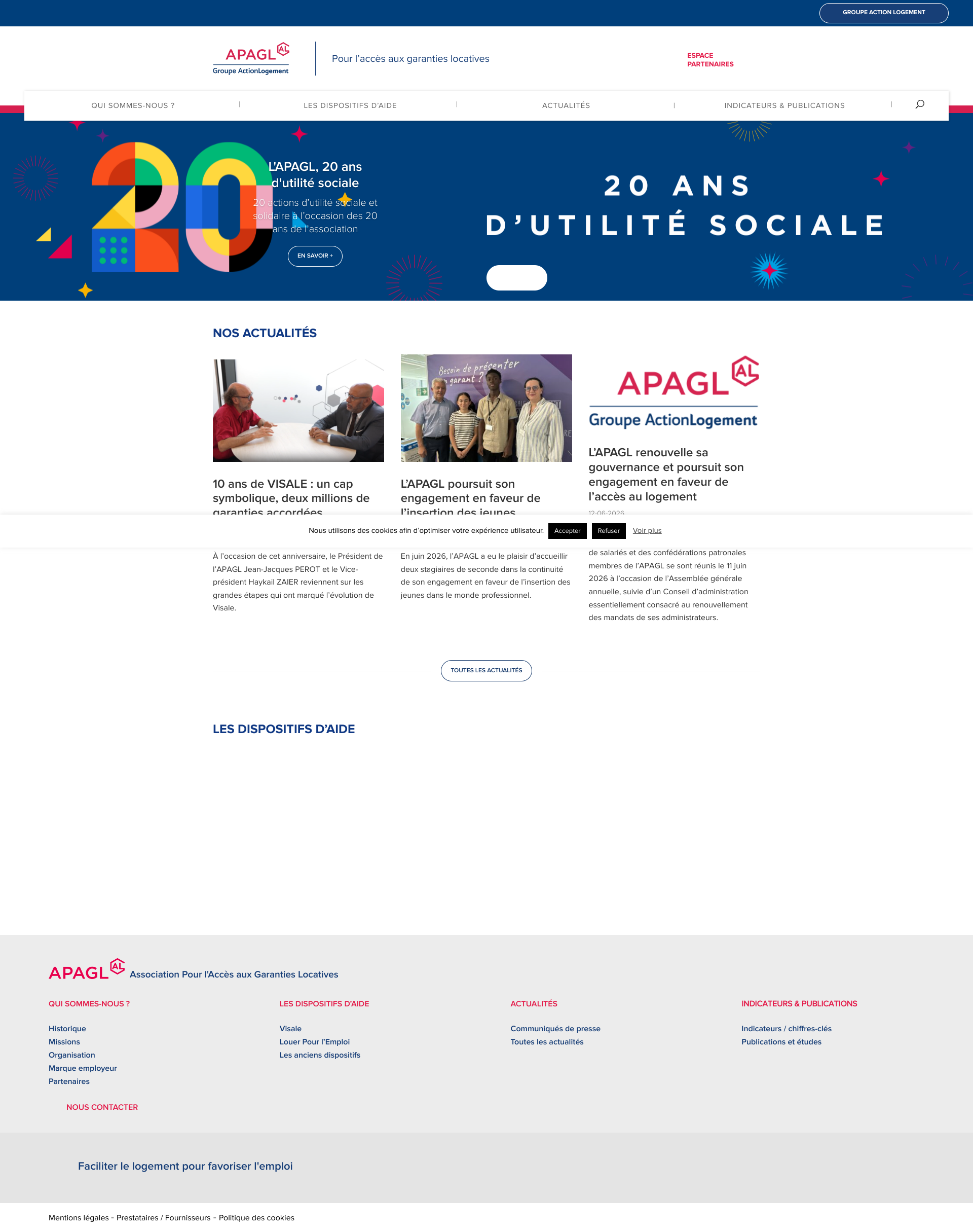 Aperçu du site