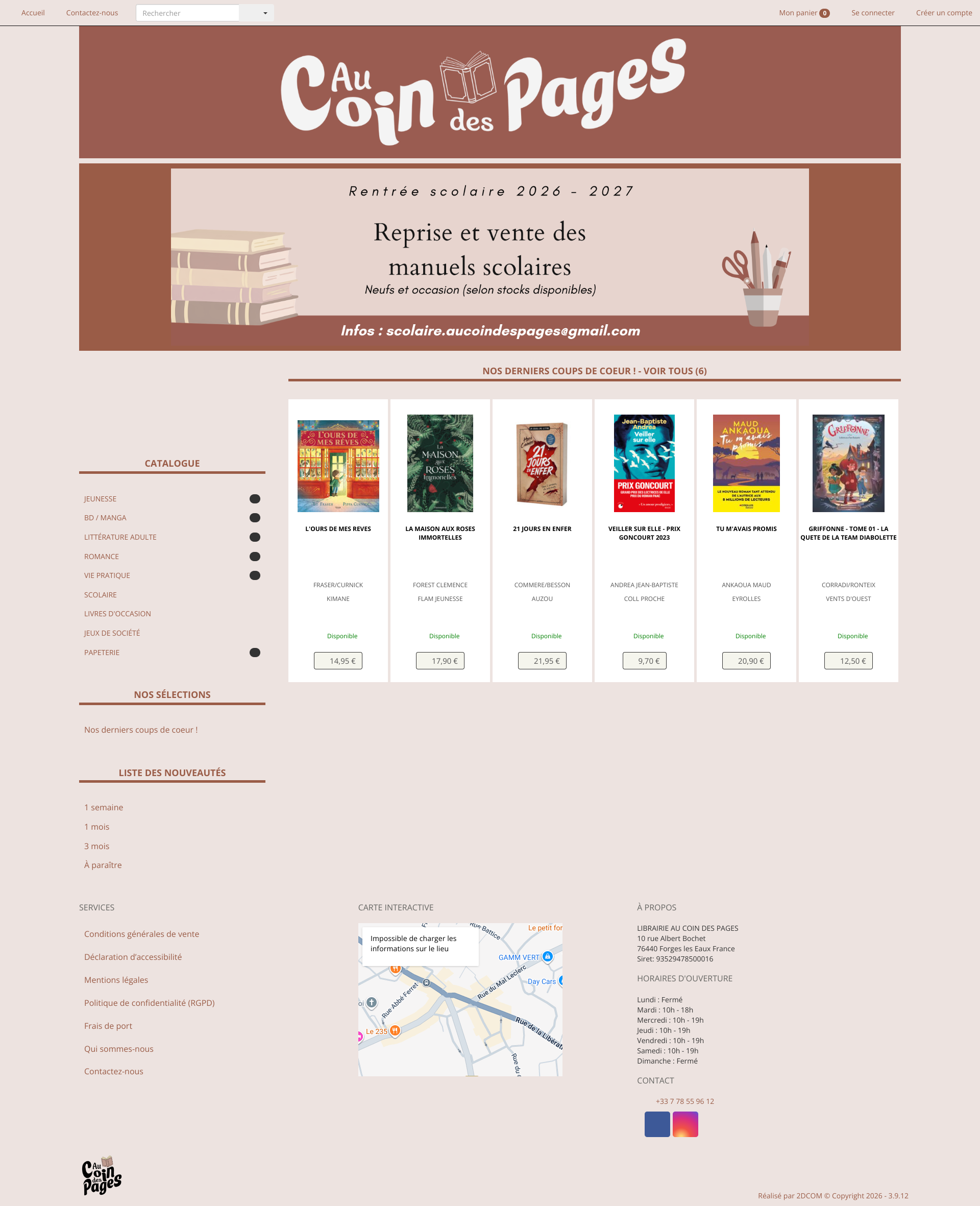 Aperçu du site