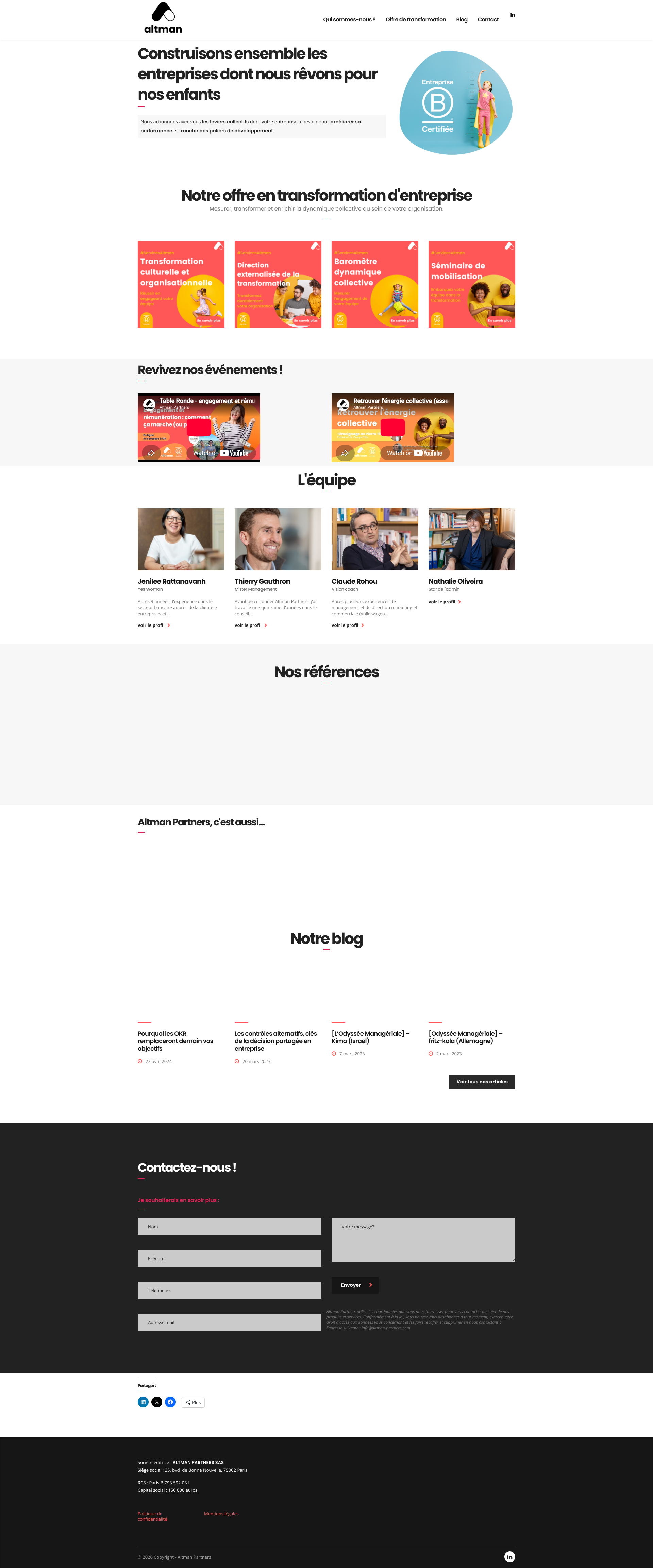 Aperçu du site