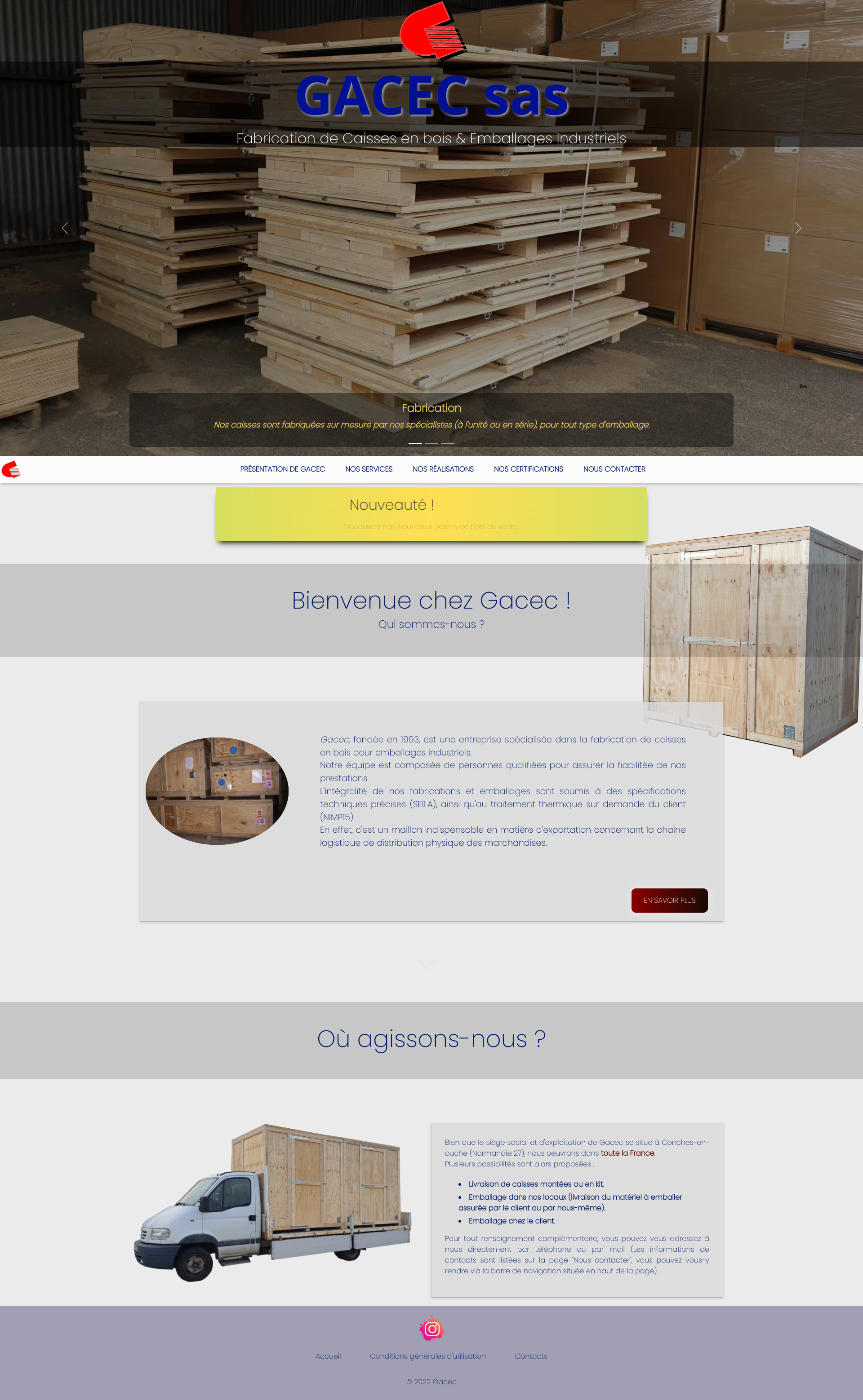 Aperçu du site