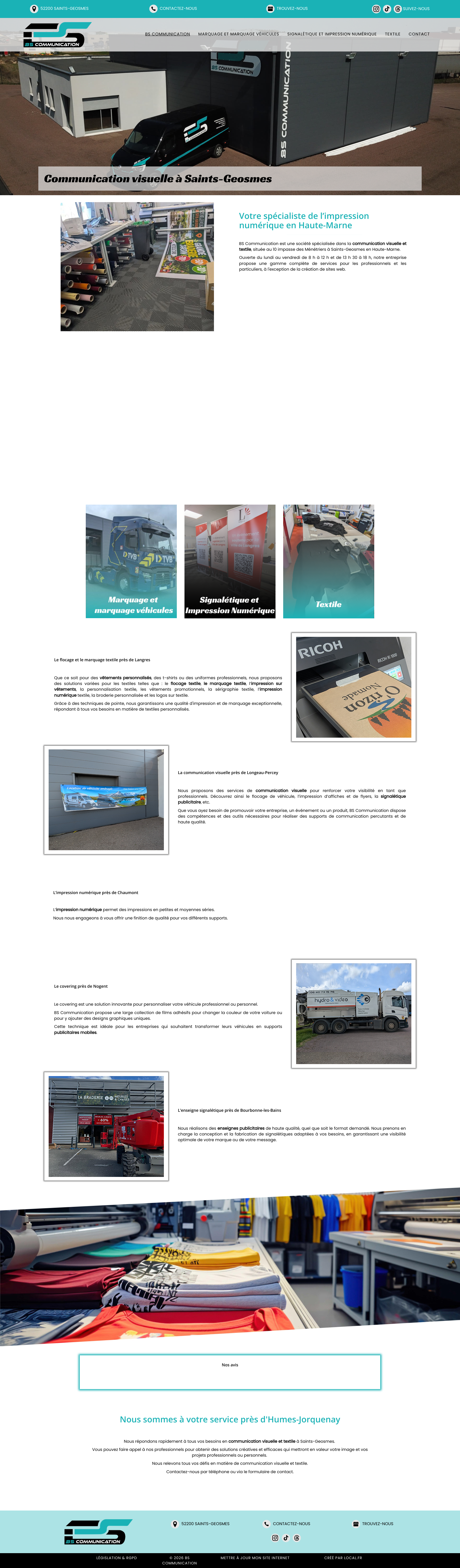 Aperçu du site