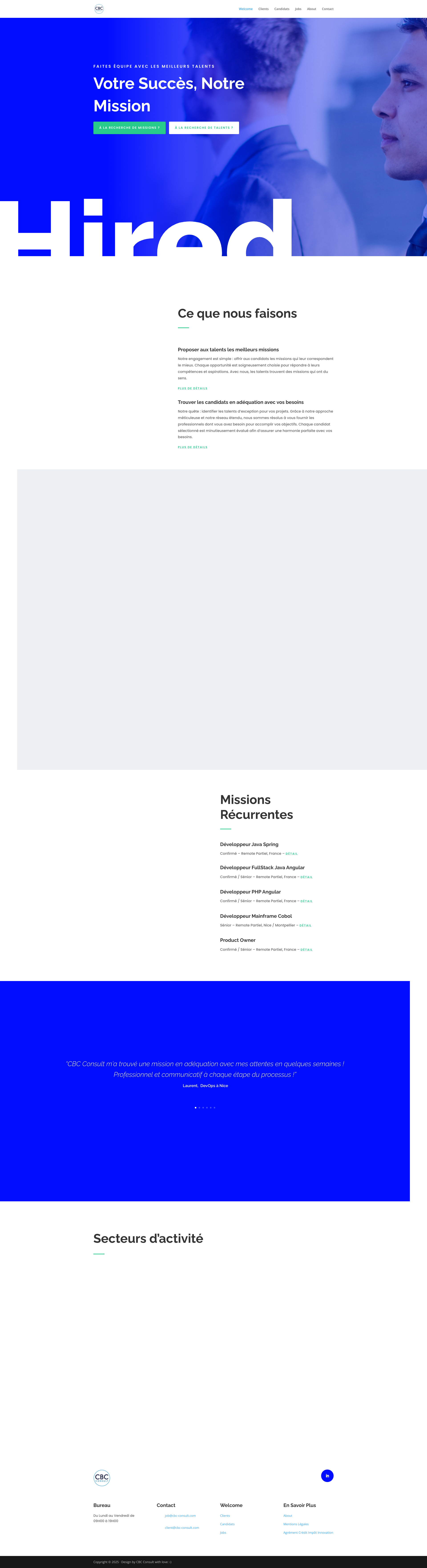 Aperçu du site