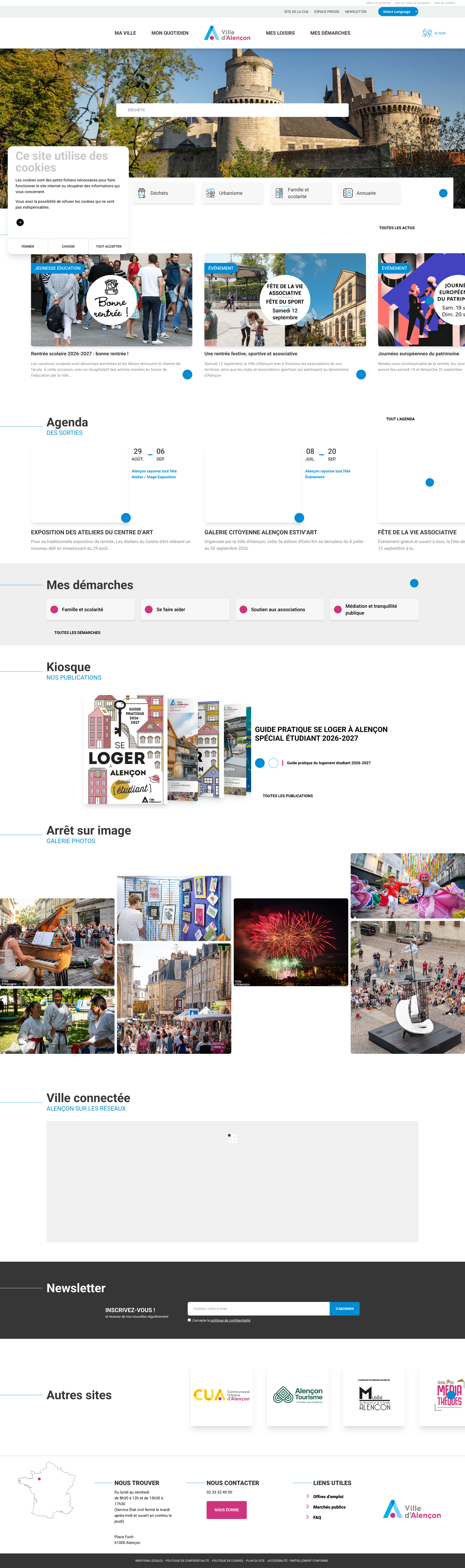 Aperçu du site