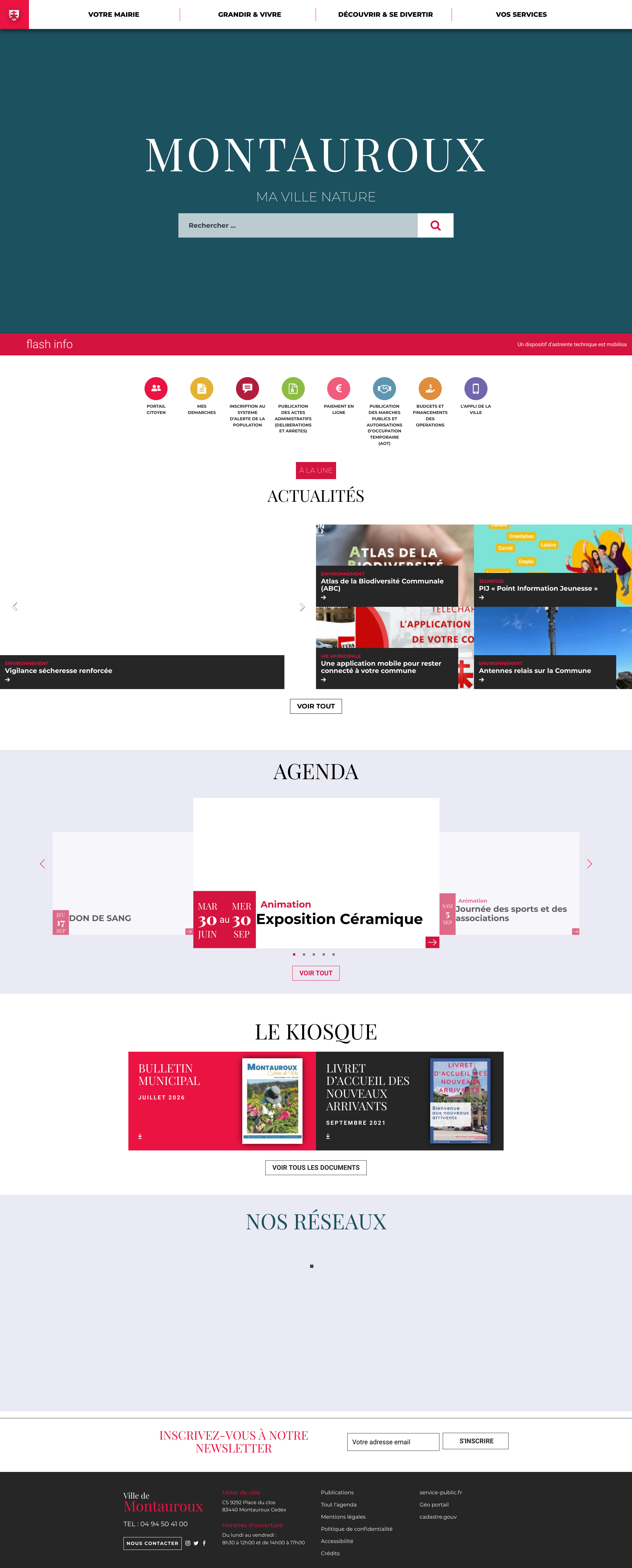 Aperçu du site