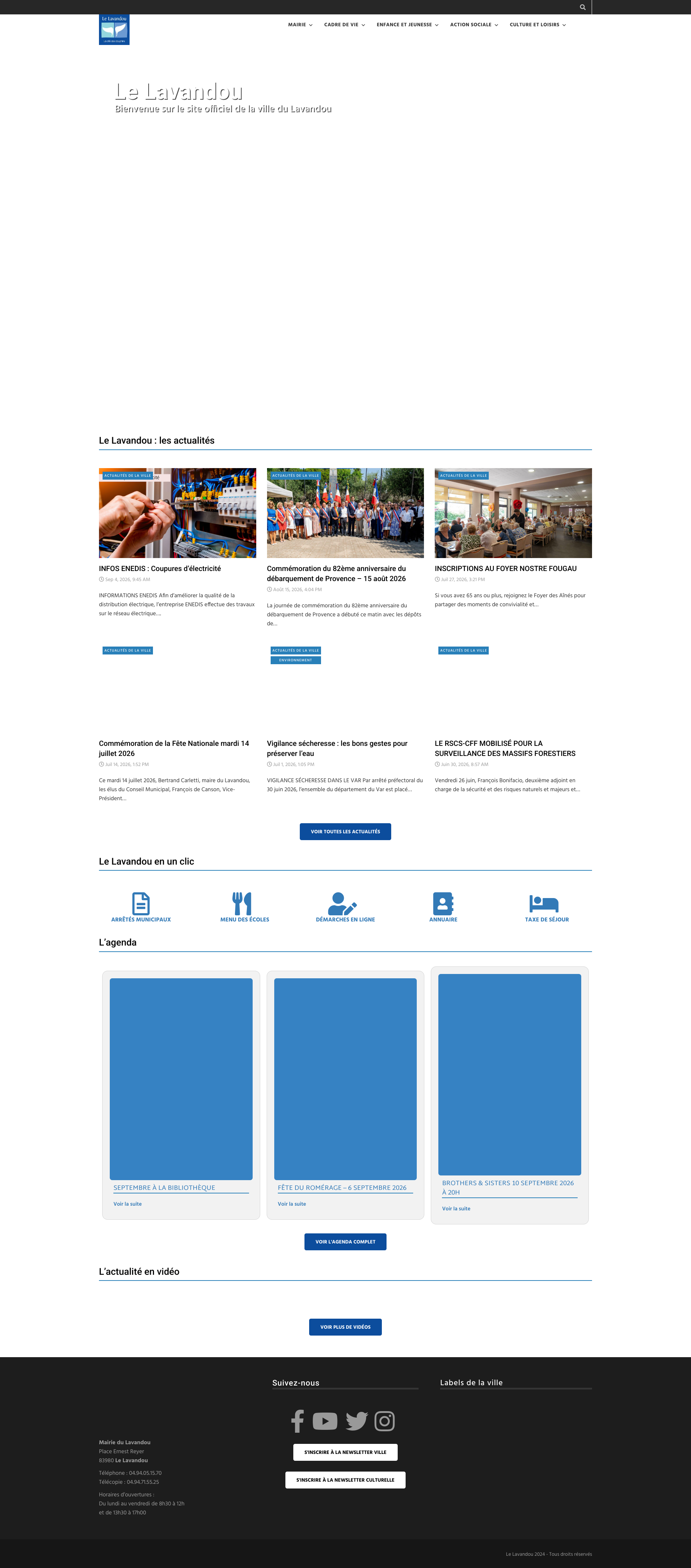Aperçu du site