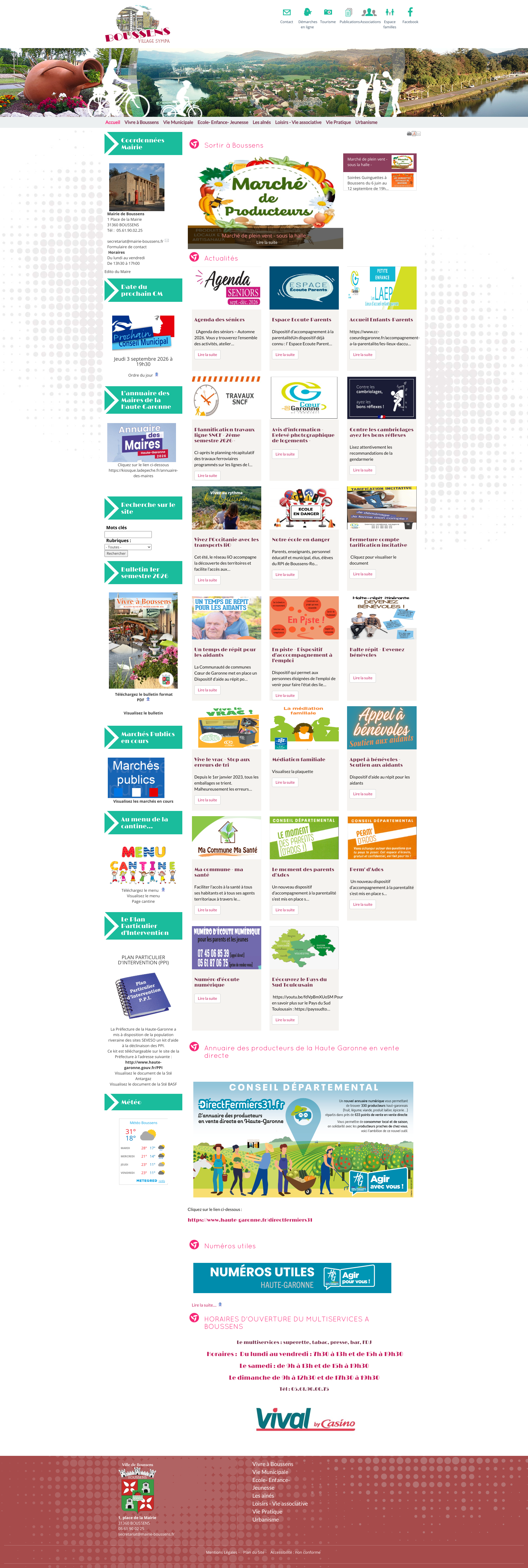Aperçu du site