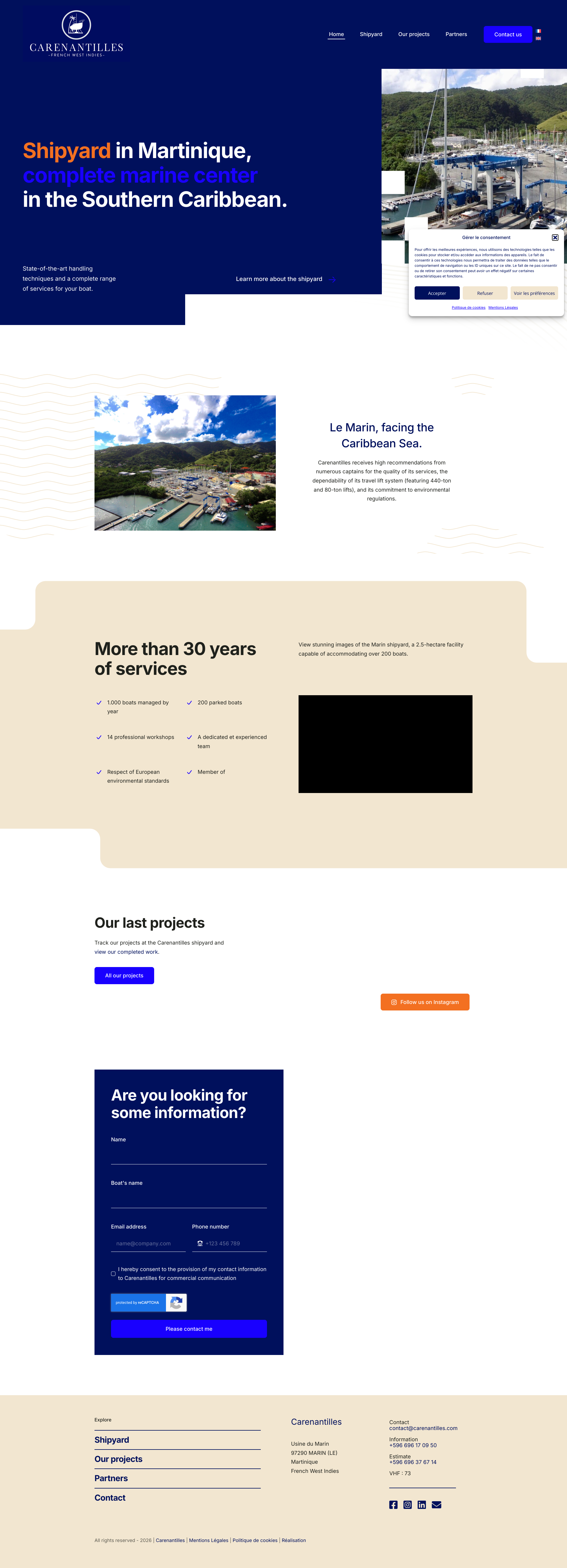 Aperçu du site
