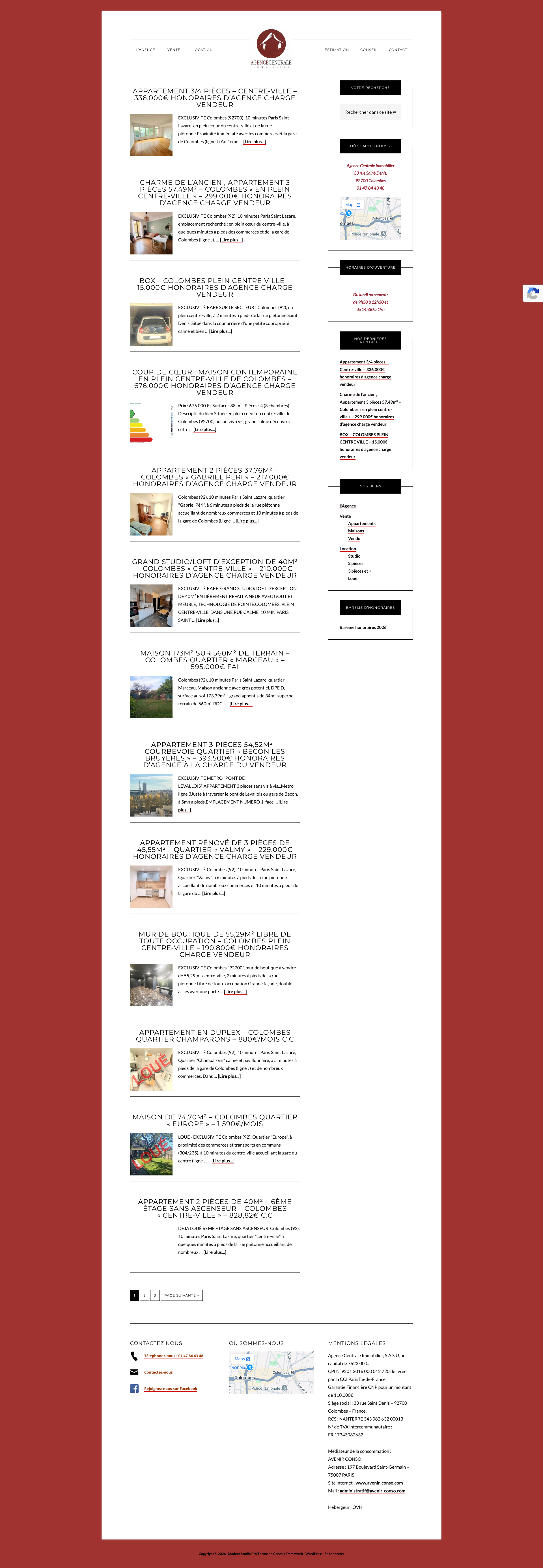 Aperçu du site