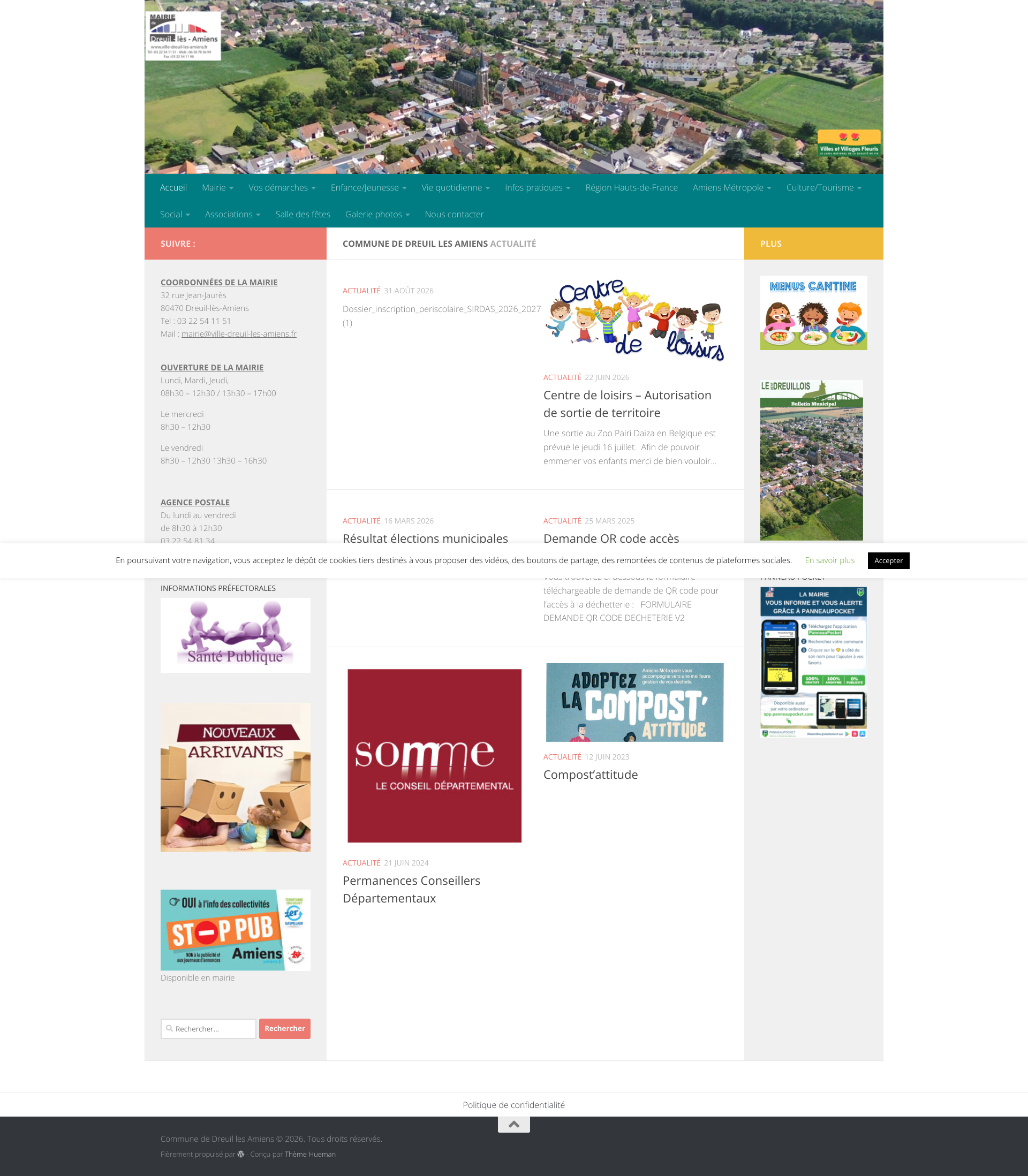 Aperçu du site
