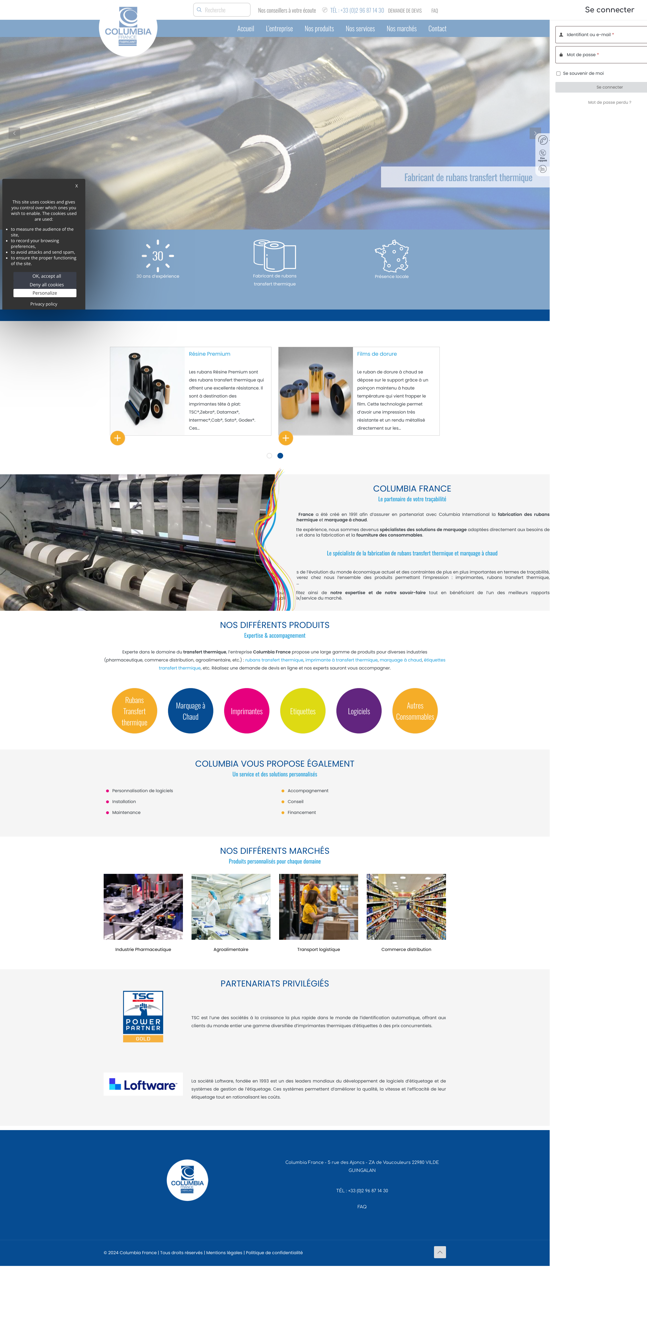 Aperçu du site