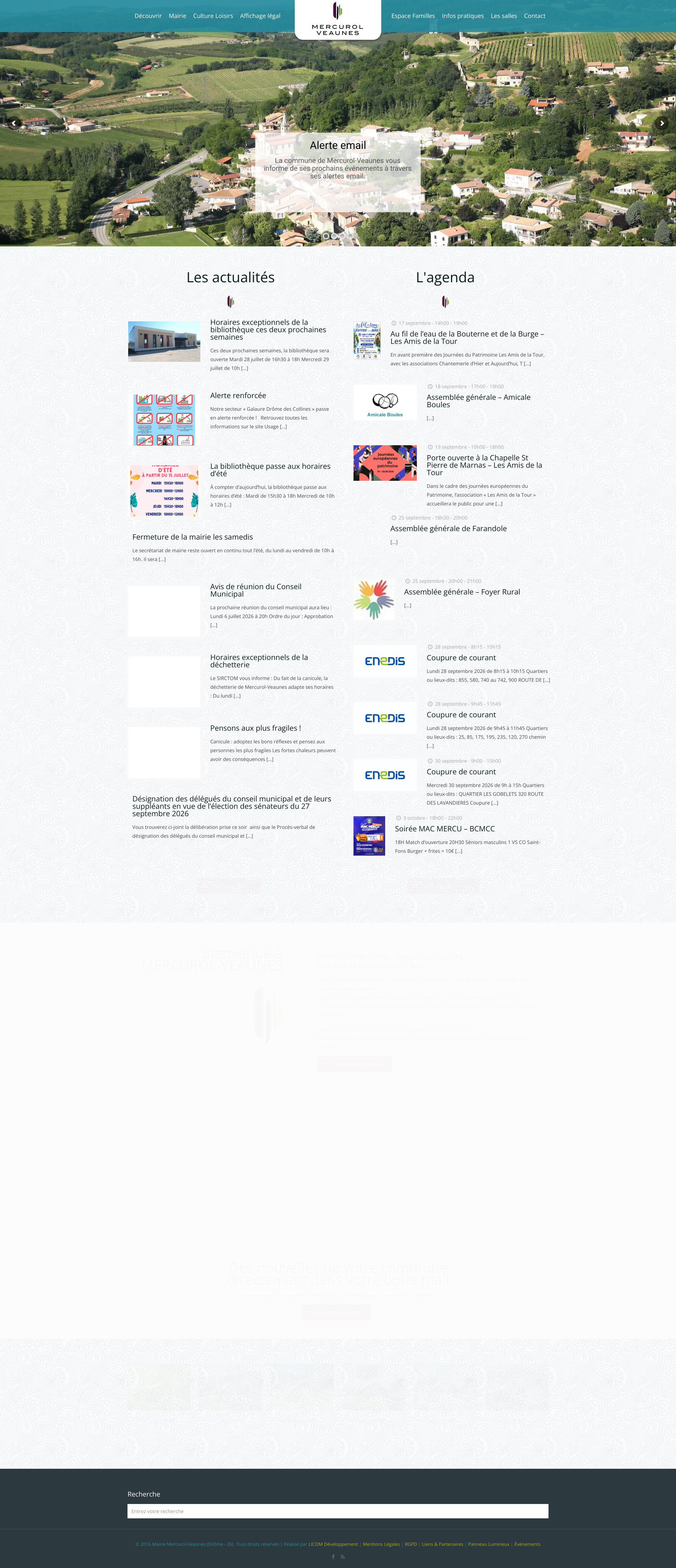 Aperçu du site