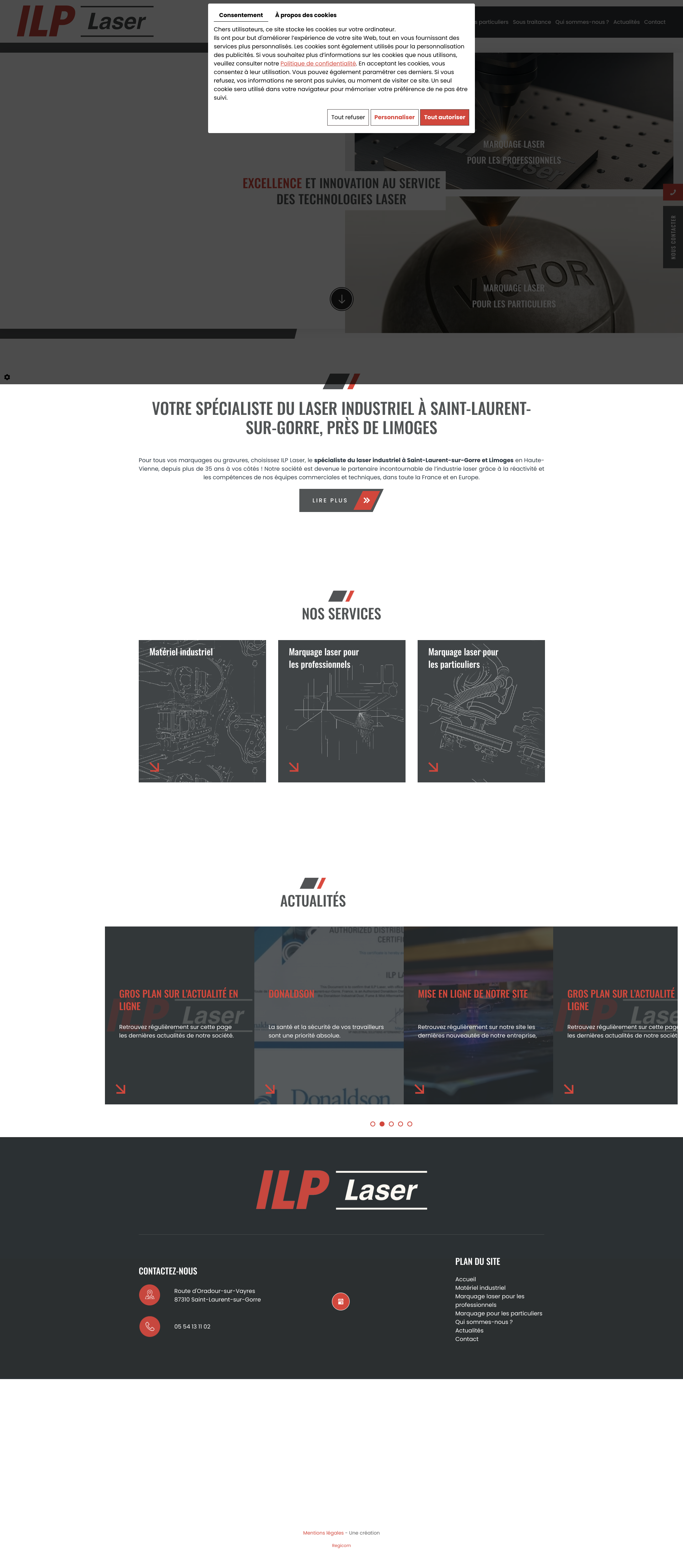 Aperçu du site