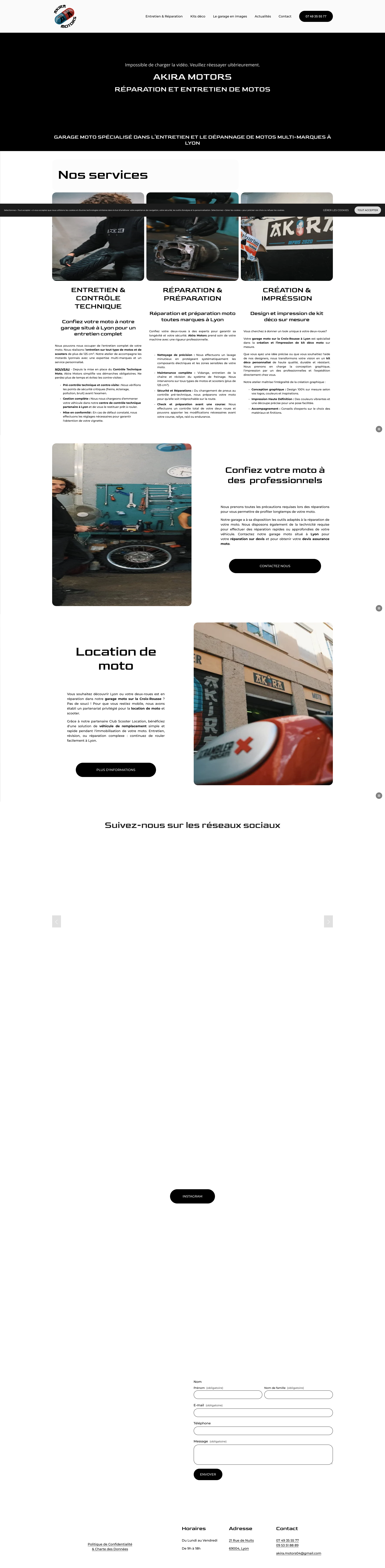 Aperçu du site
