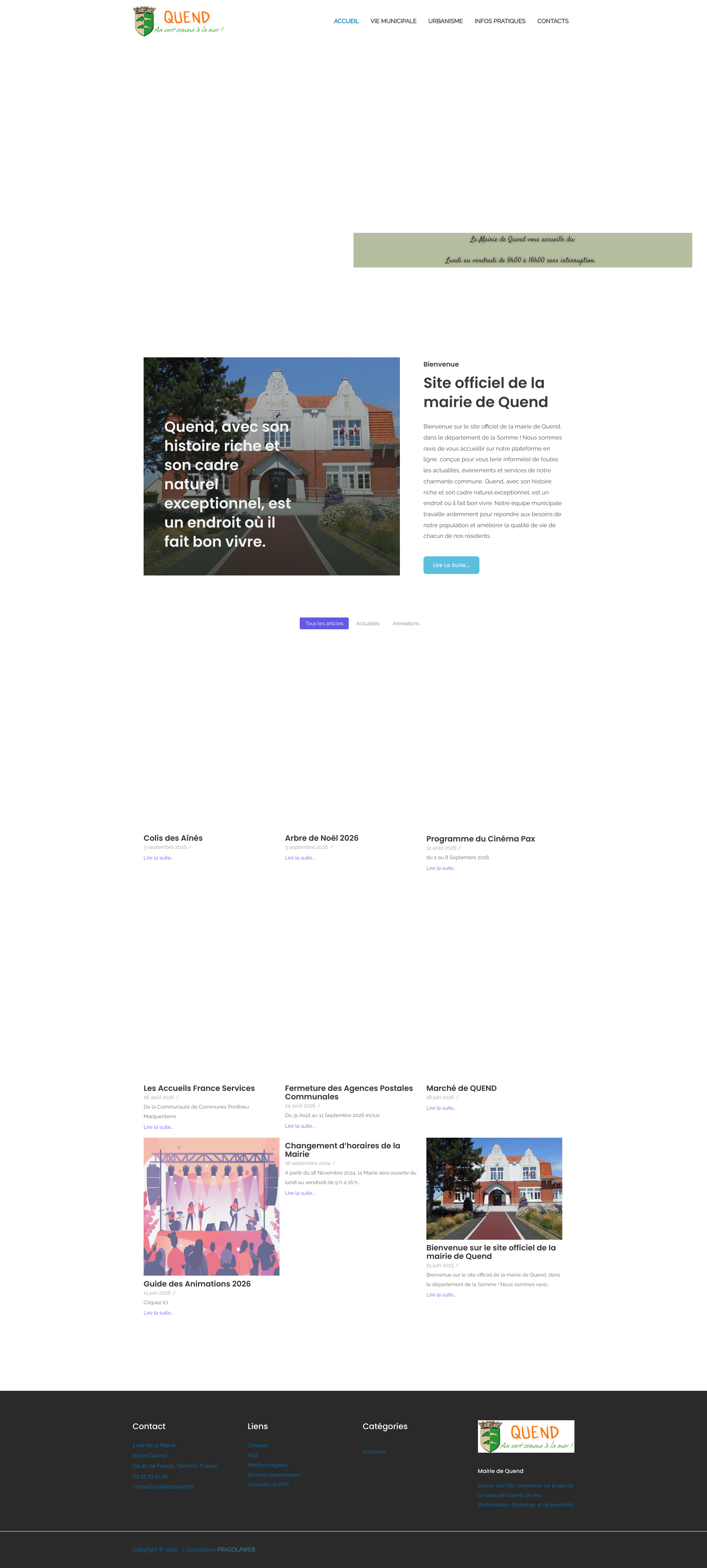 Aperçu du site