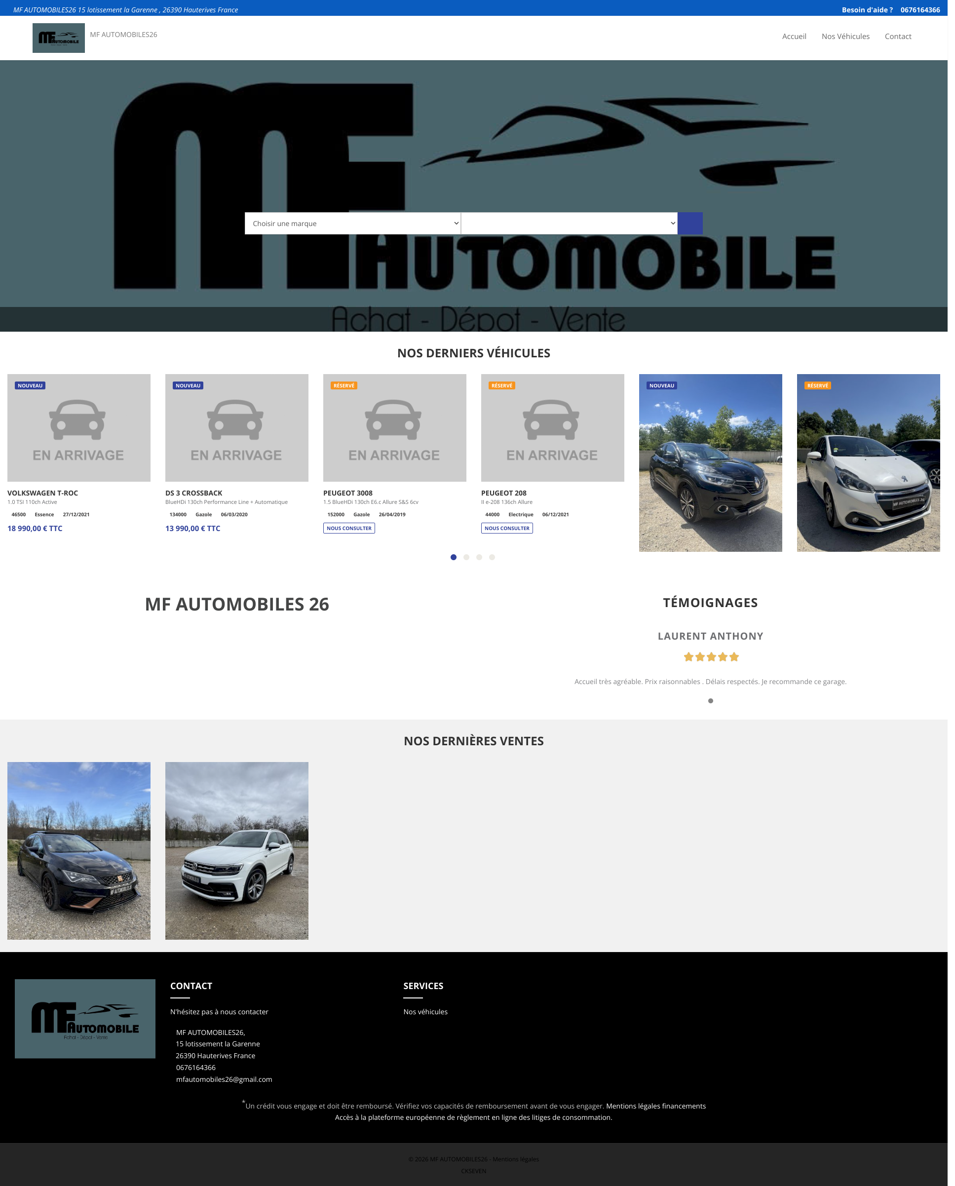 Aperçu du site