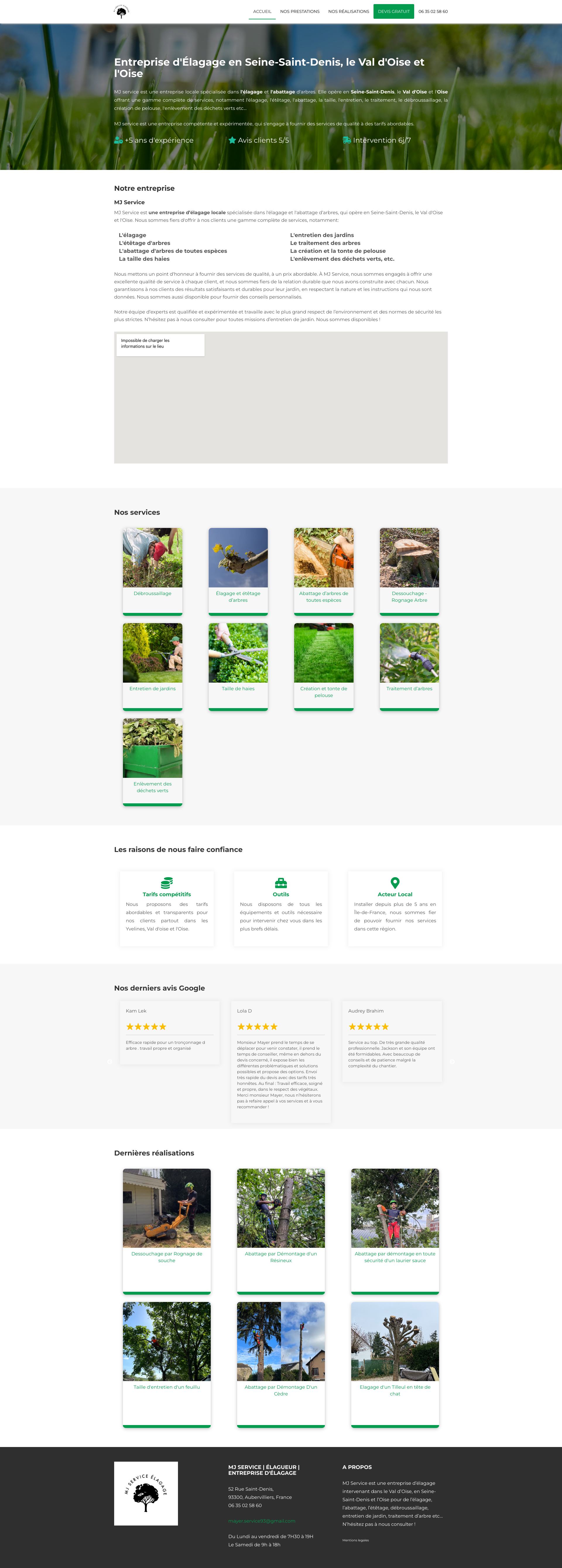 Aperçu du site