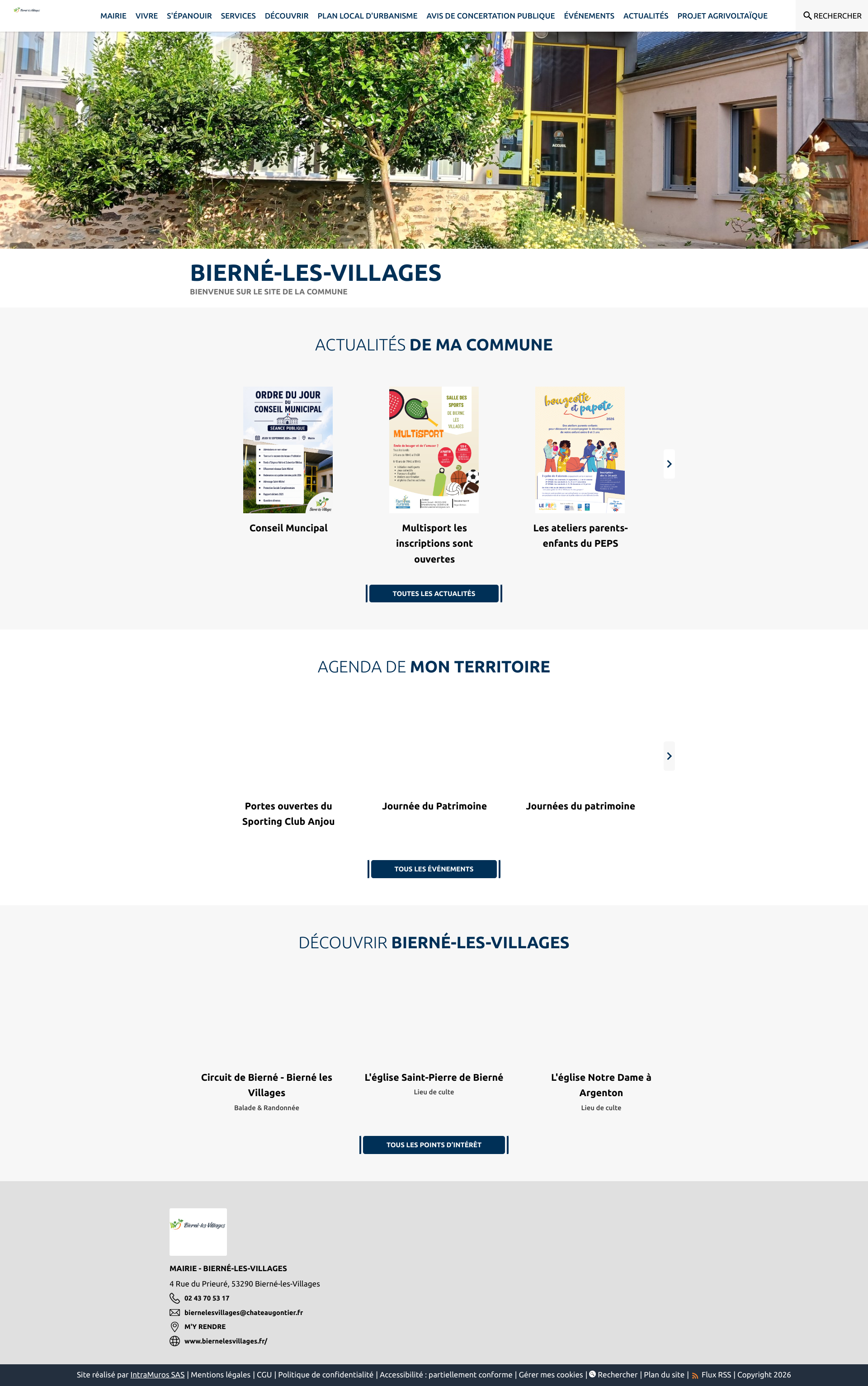 Aperçu du site