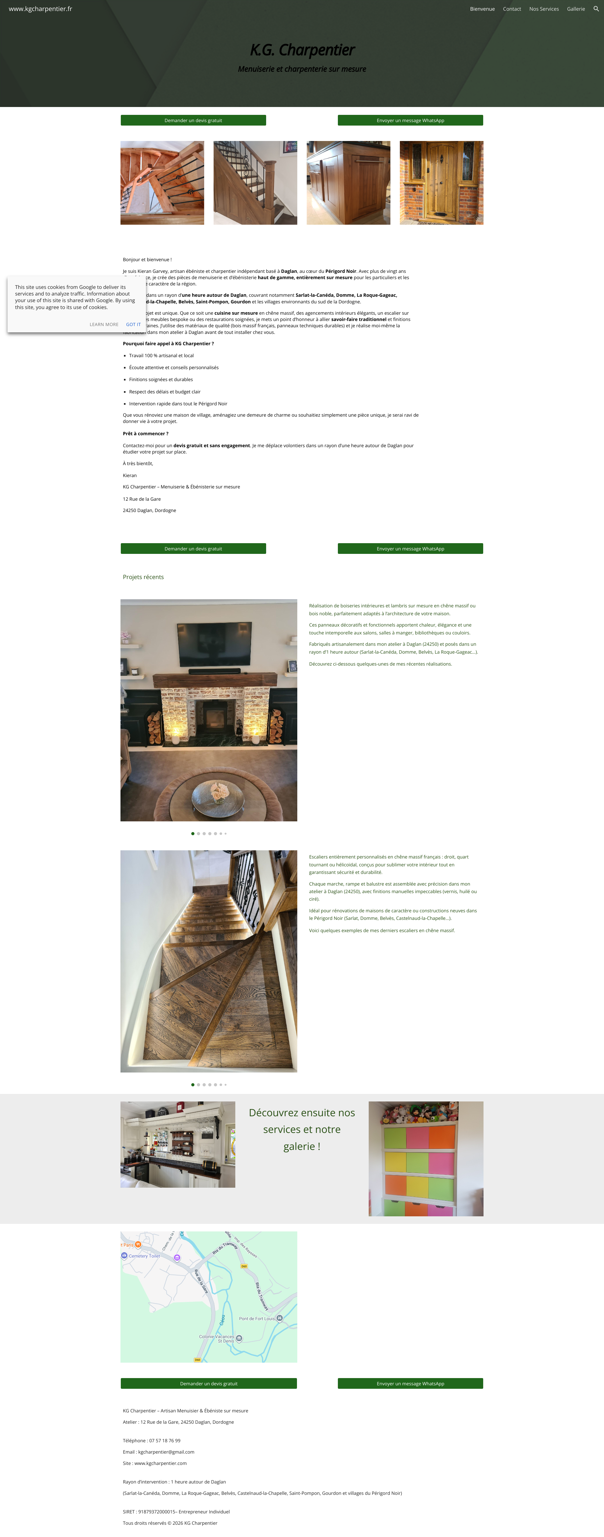 Aperçu du site