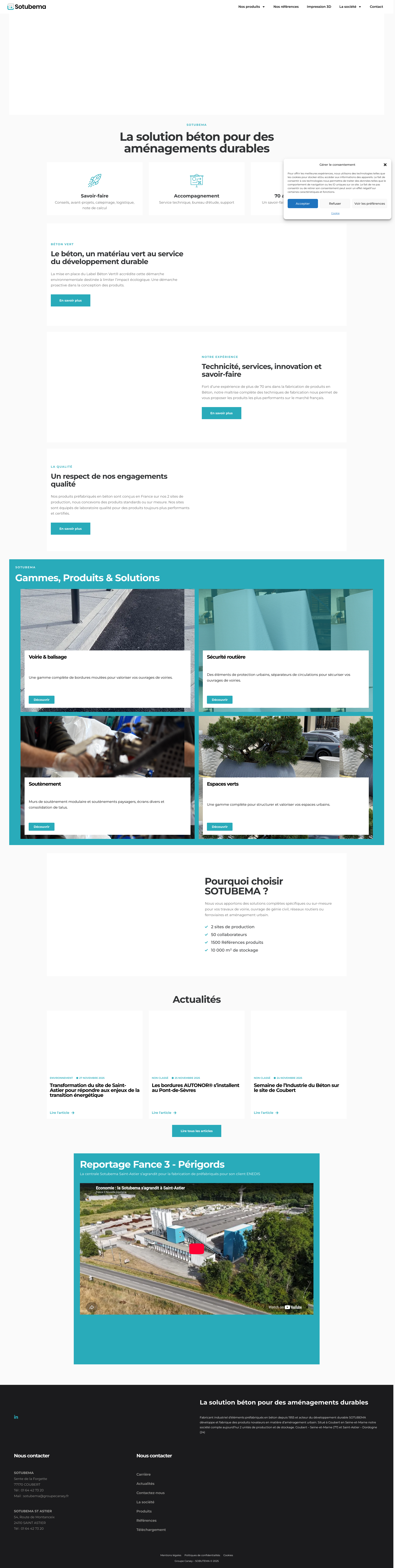 Aperçu du site