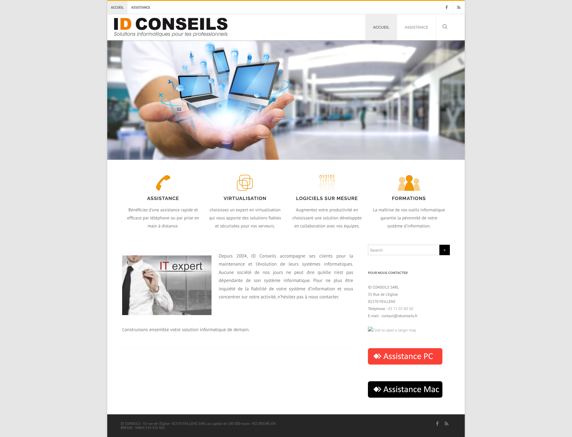 Aperçu du site