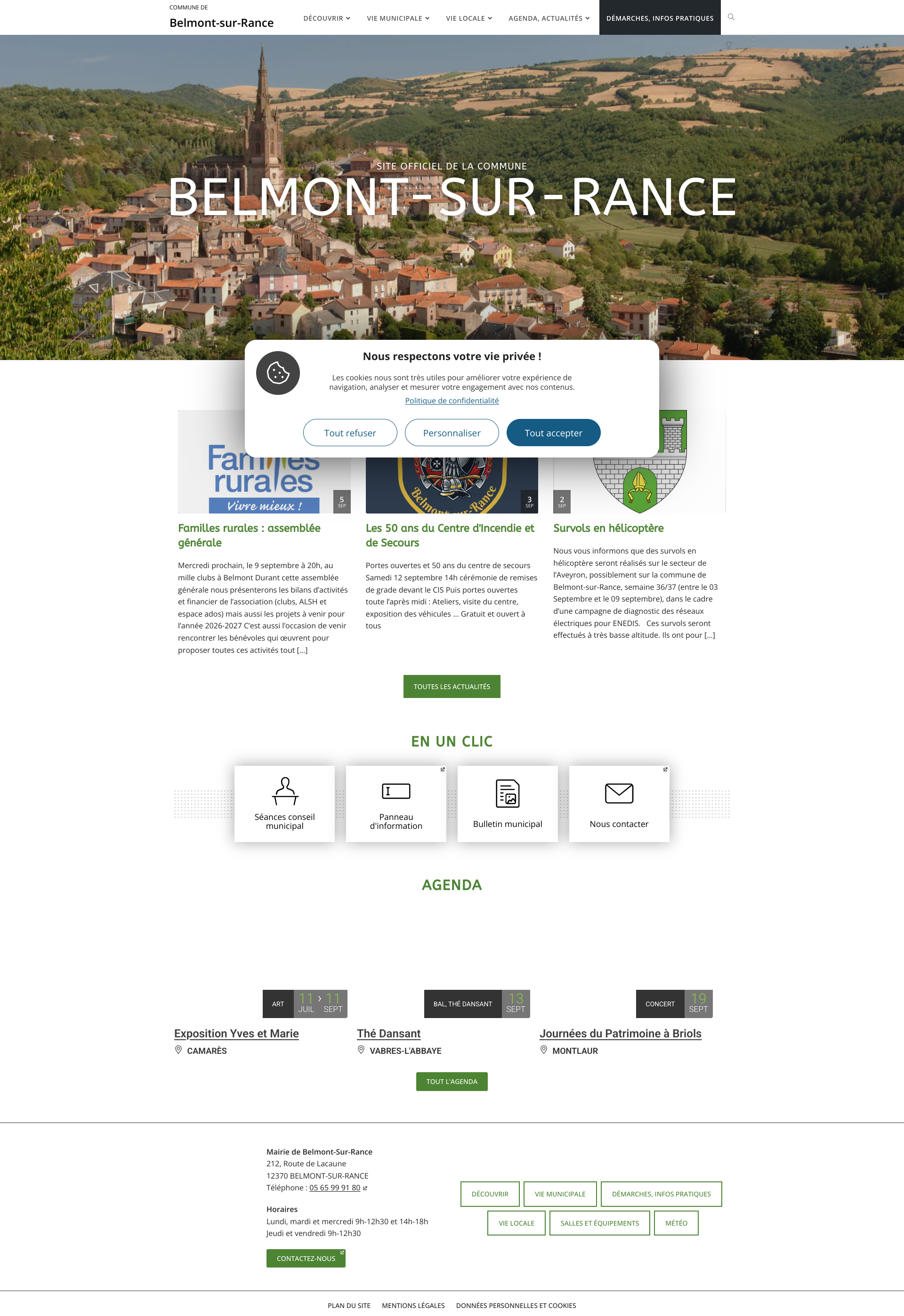 Aperçu du site