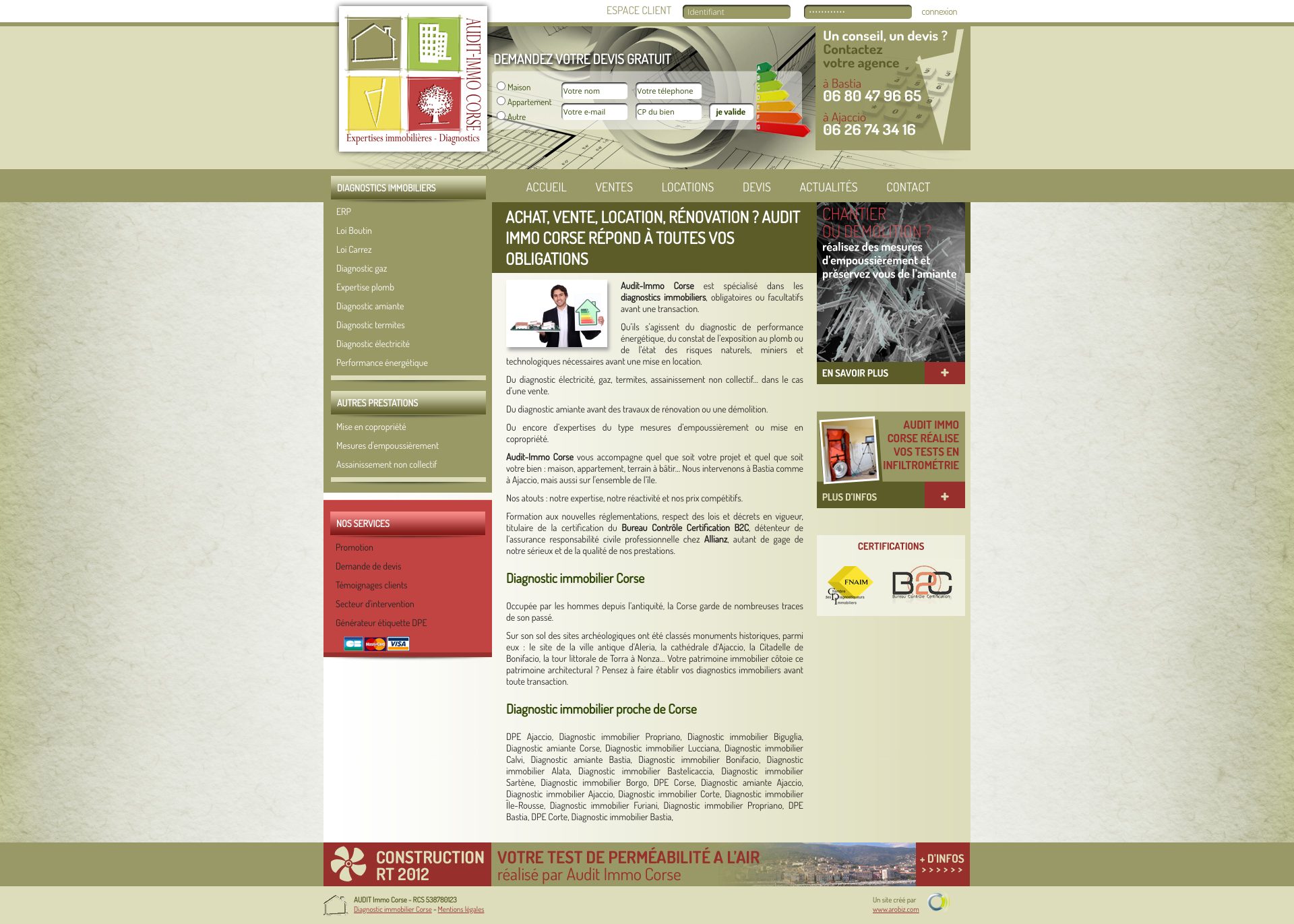Aperçu du site