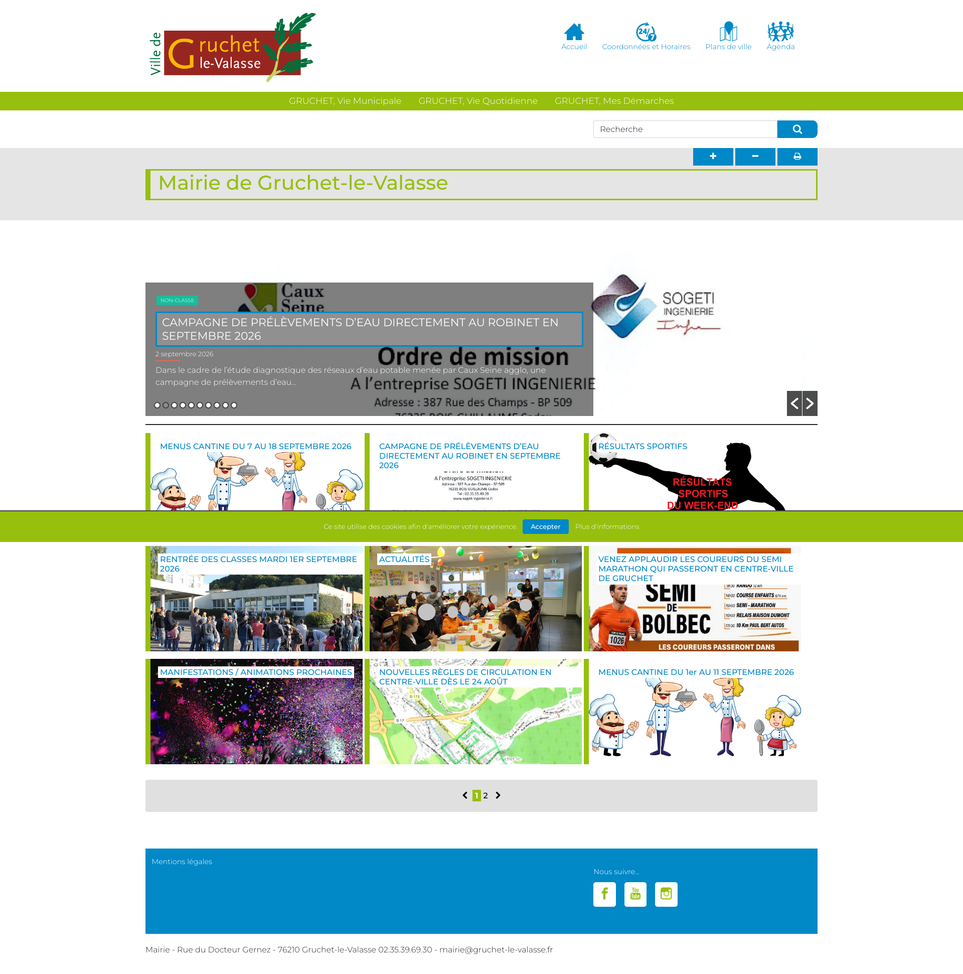 Aperçu du site