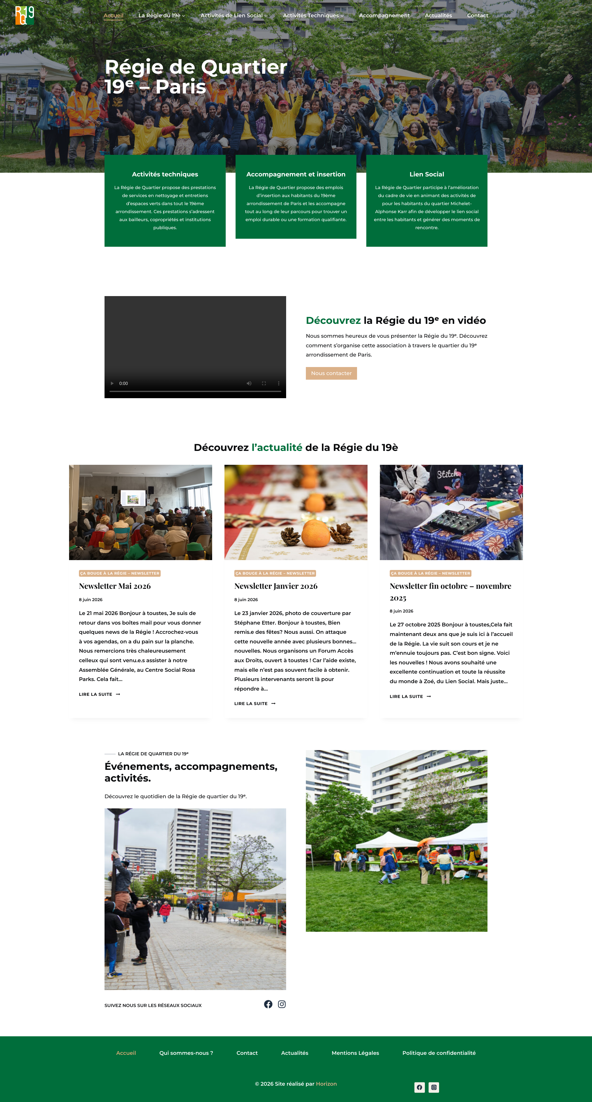 Aperçu du site