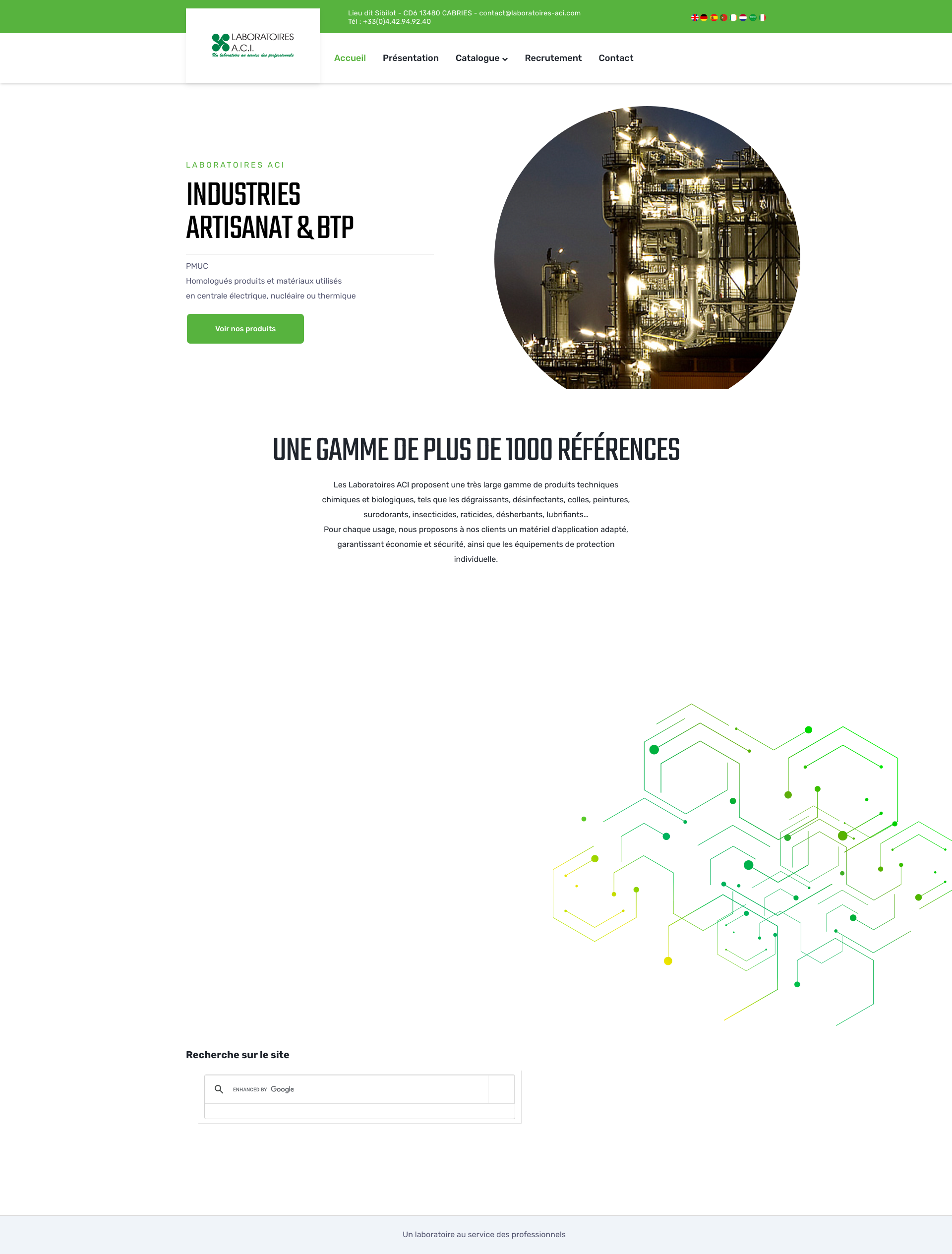 Aperçu du site