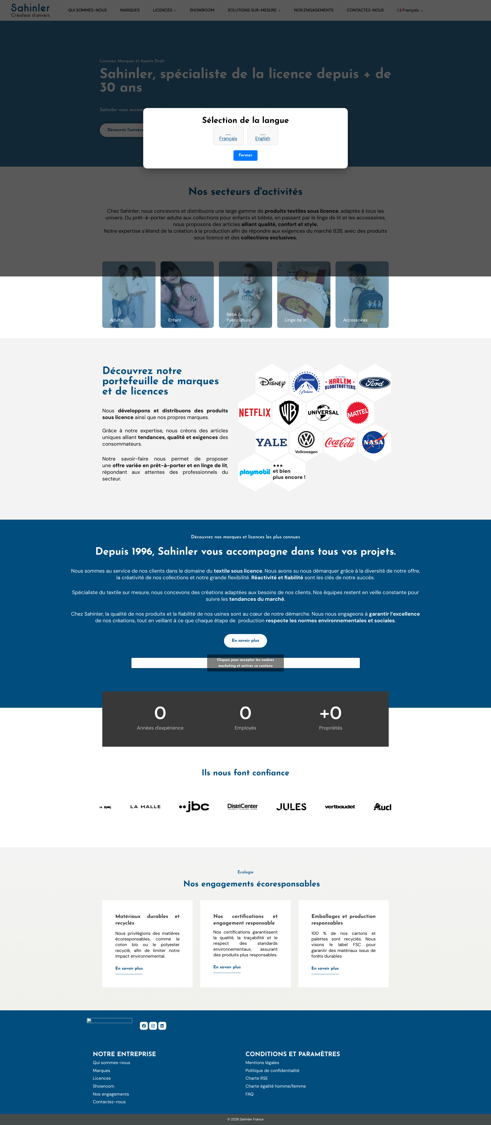 Aperçu du site