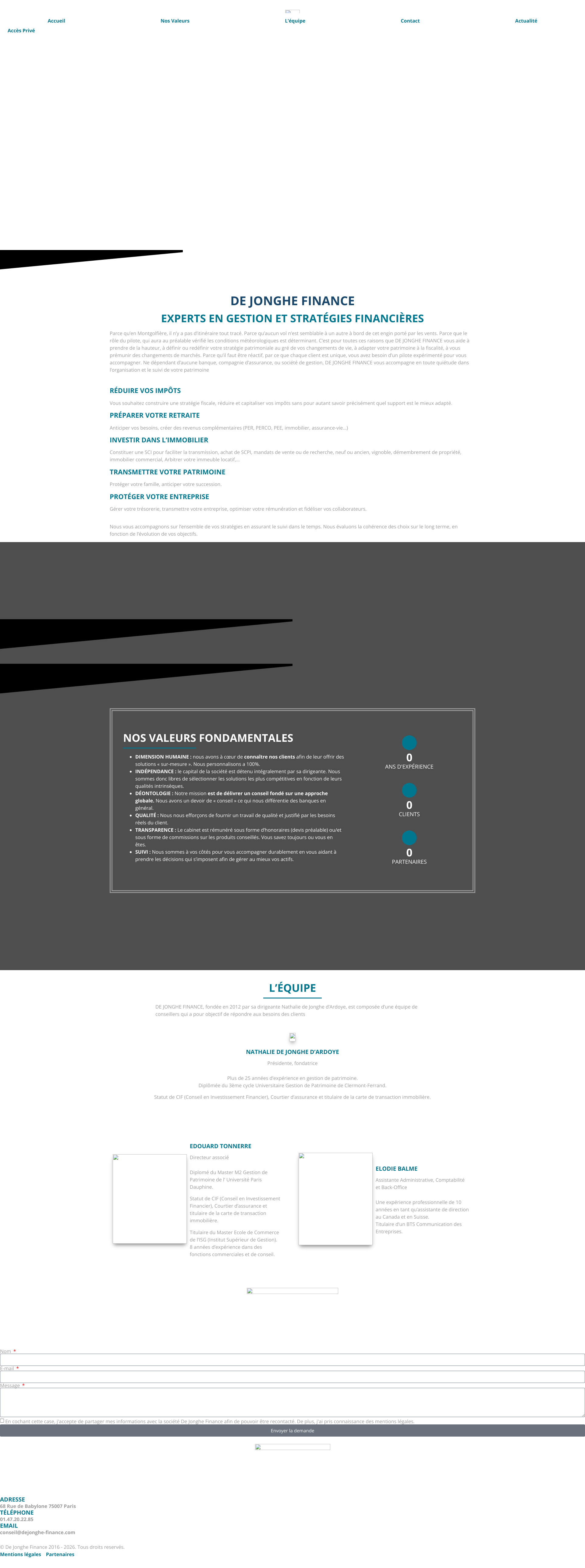 Aperçu du site