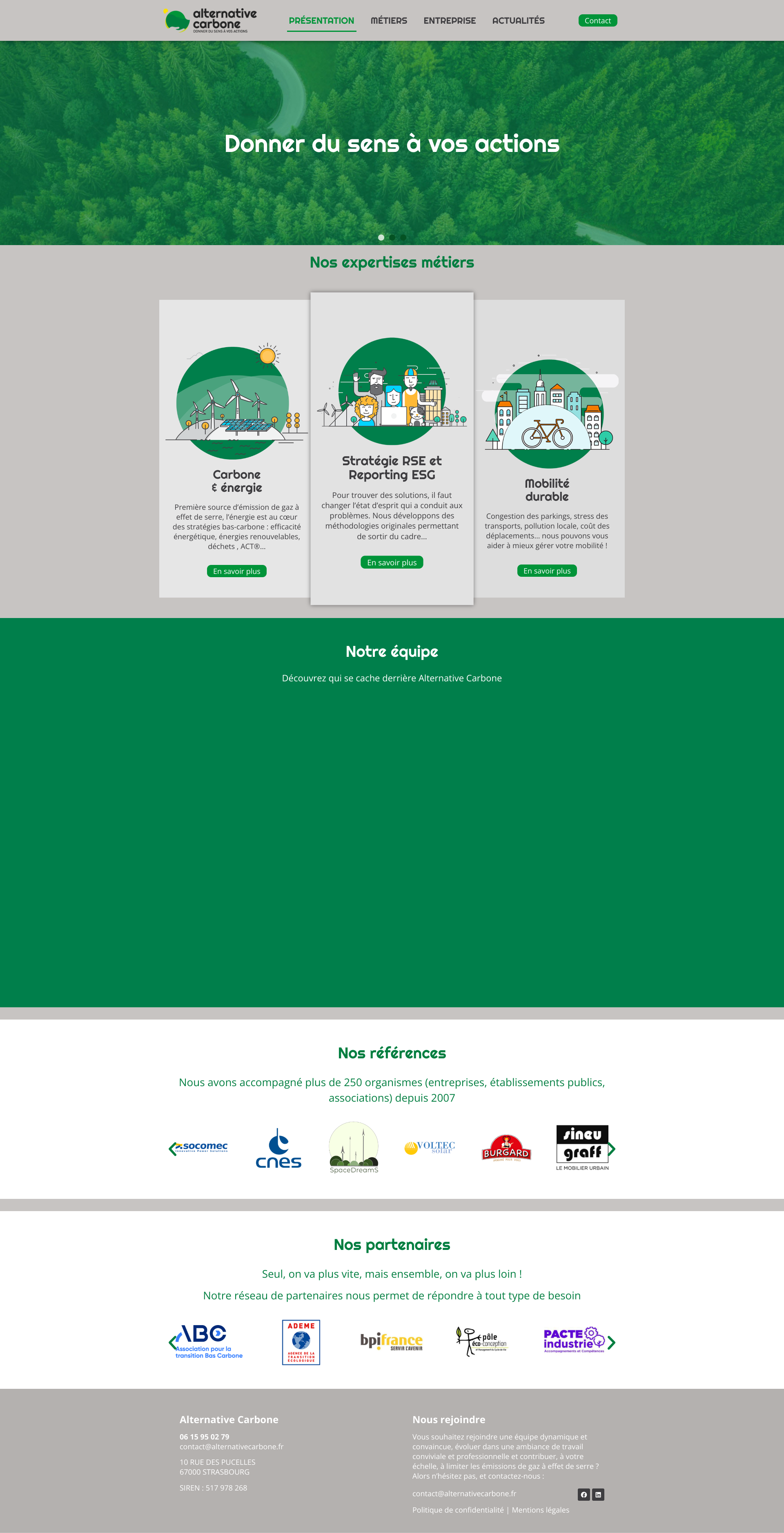Aperçu du site