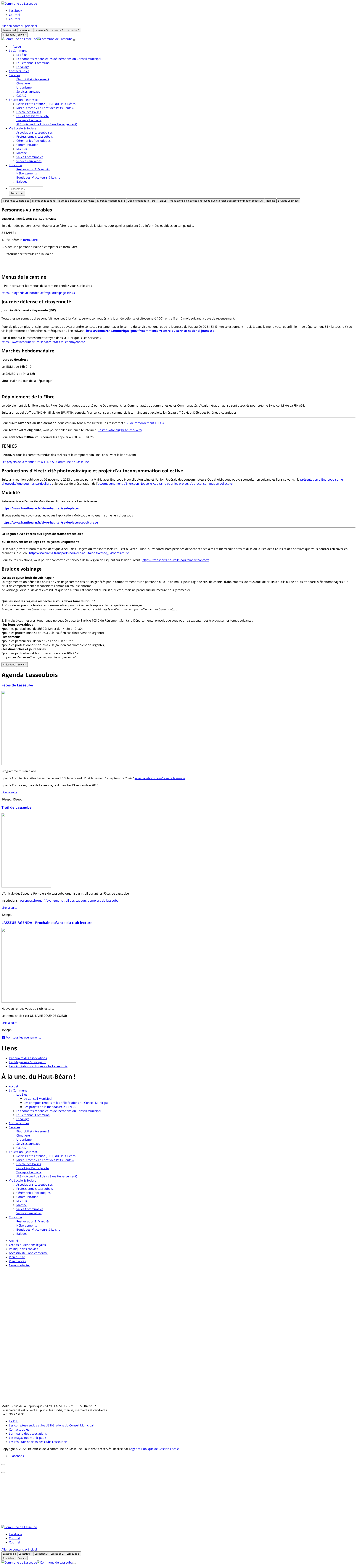 Aperçu du site