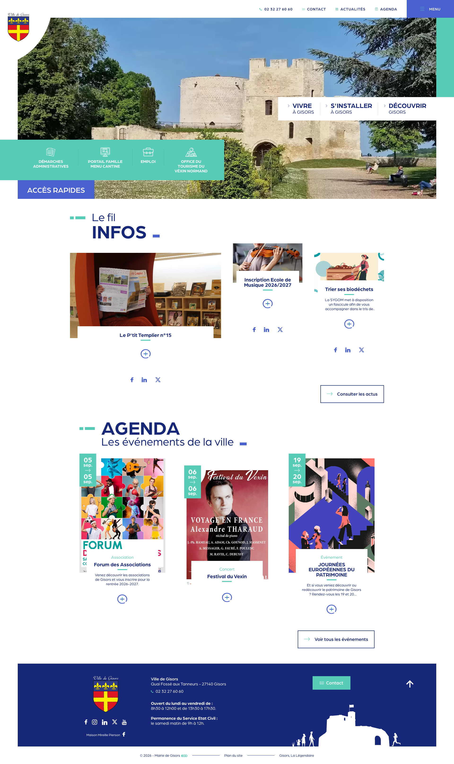Aperçu du site