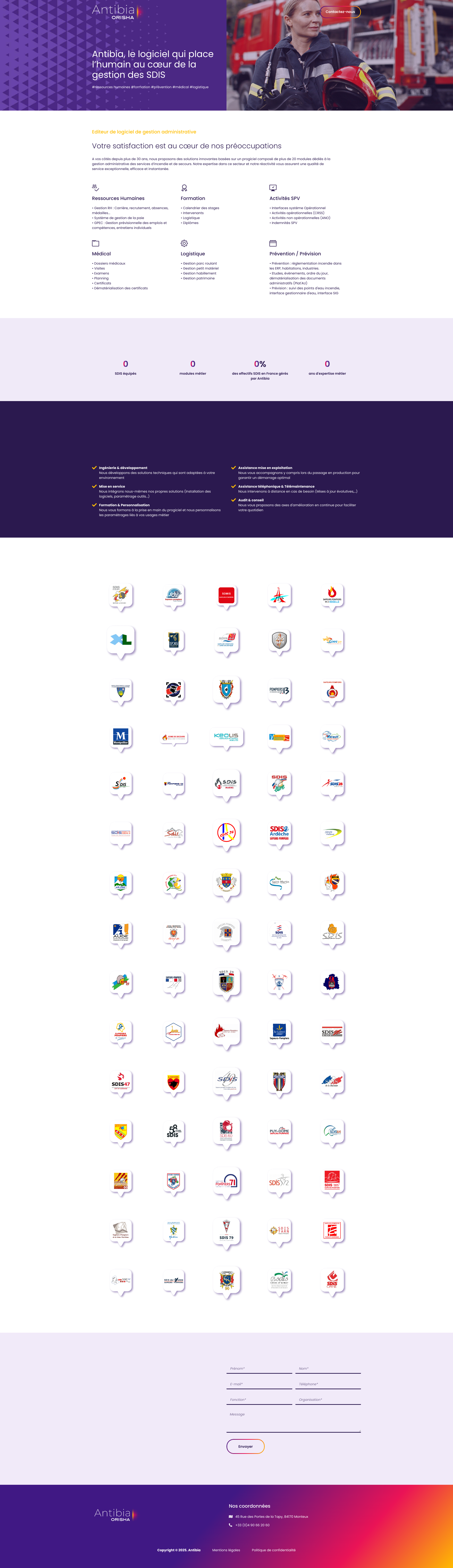 Aperçu du site