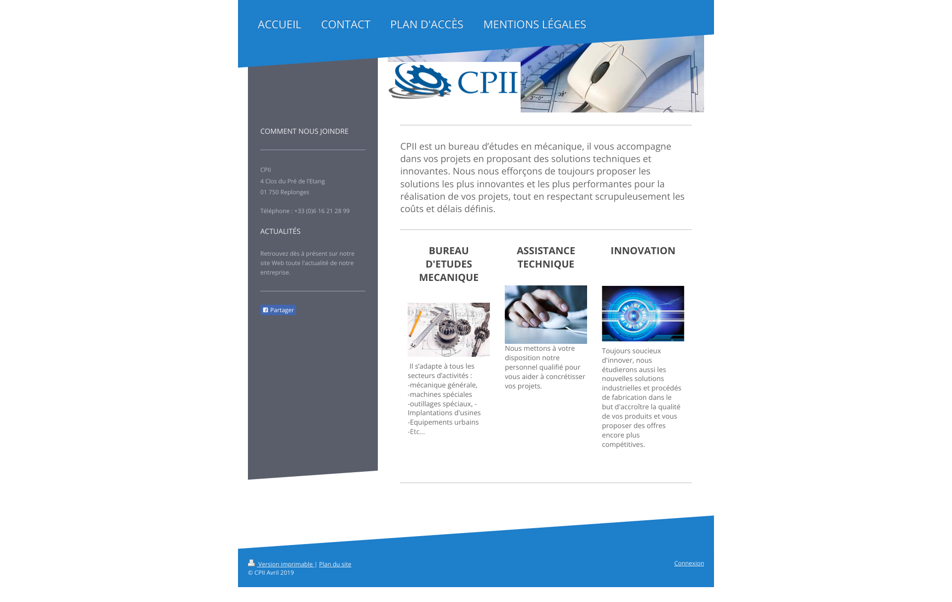 Aperçu du site