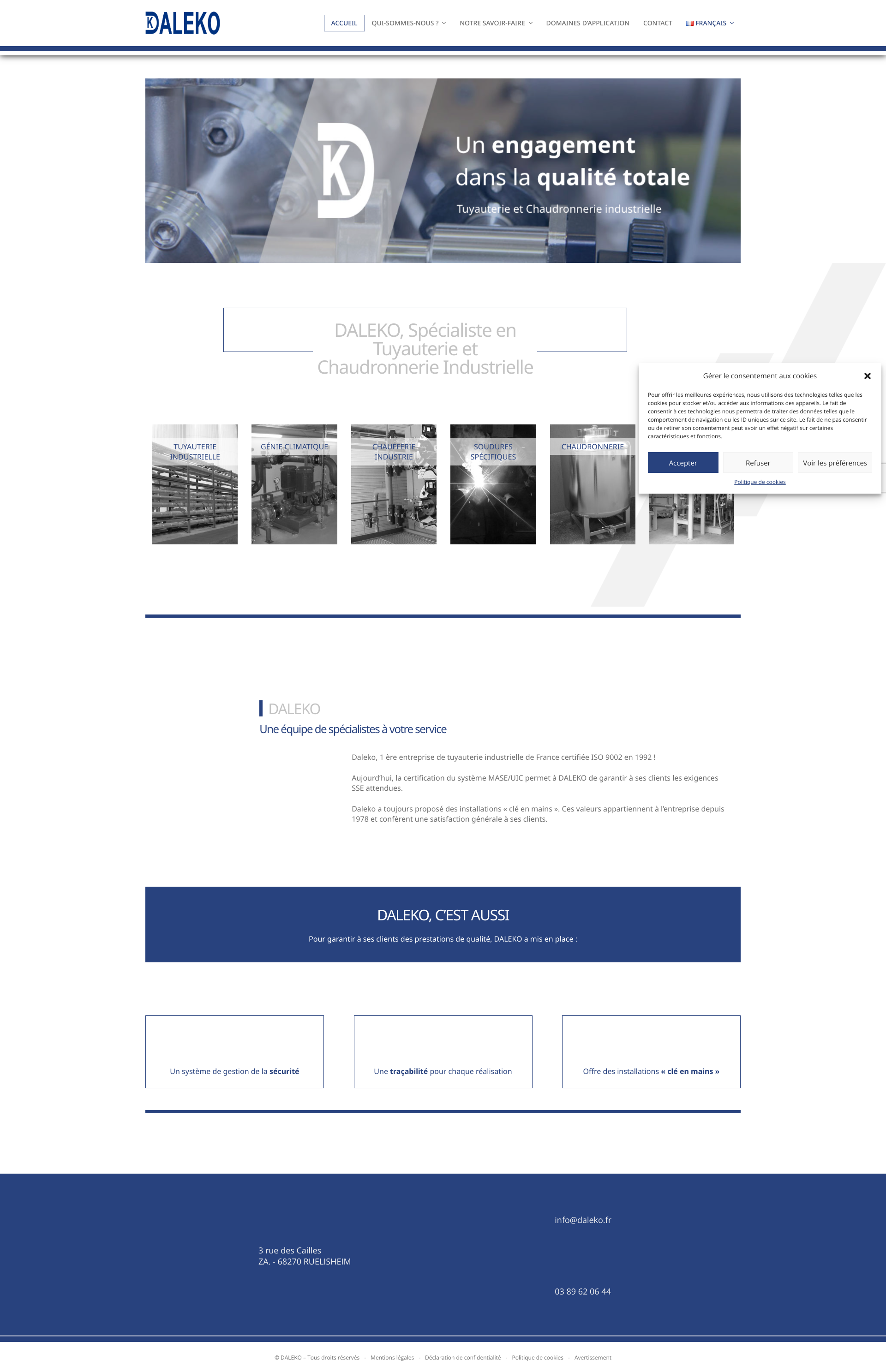 Aperçu du site