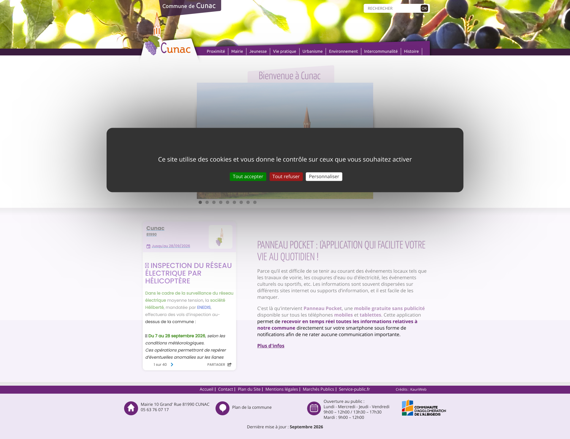 Aperçu du site
