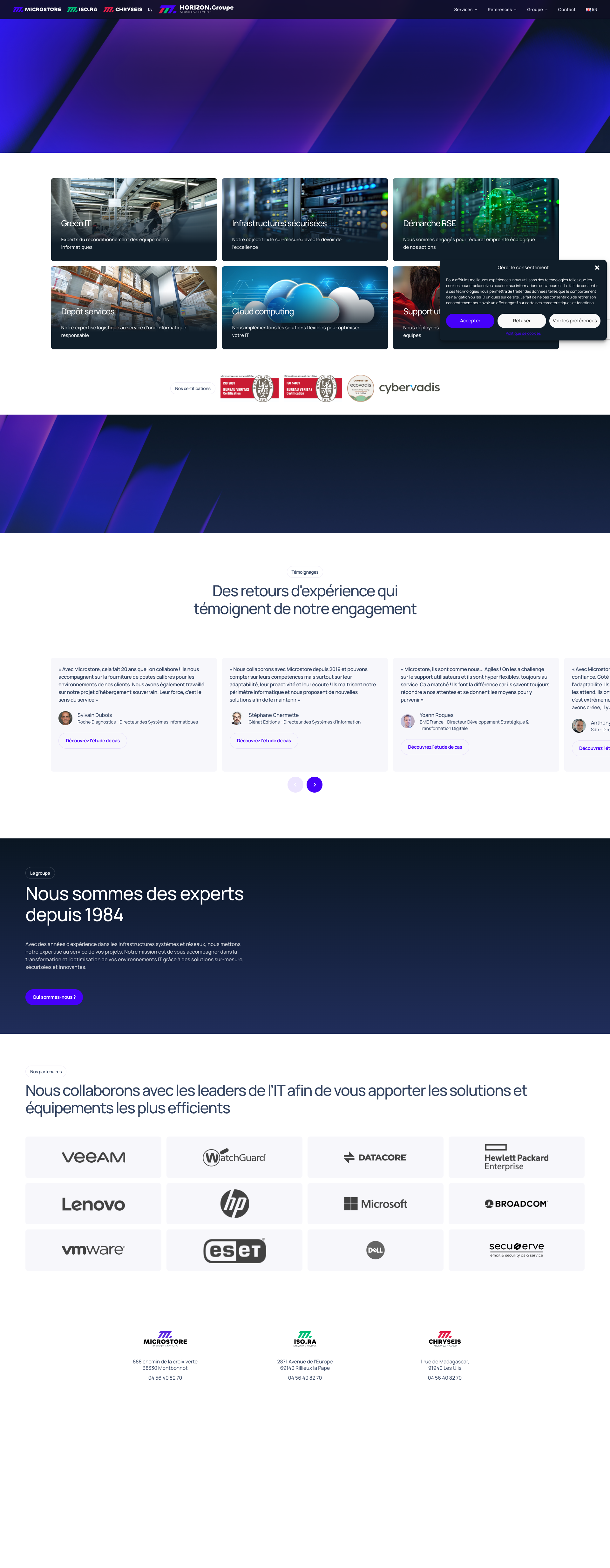 Aperçu du site