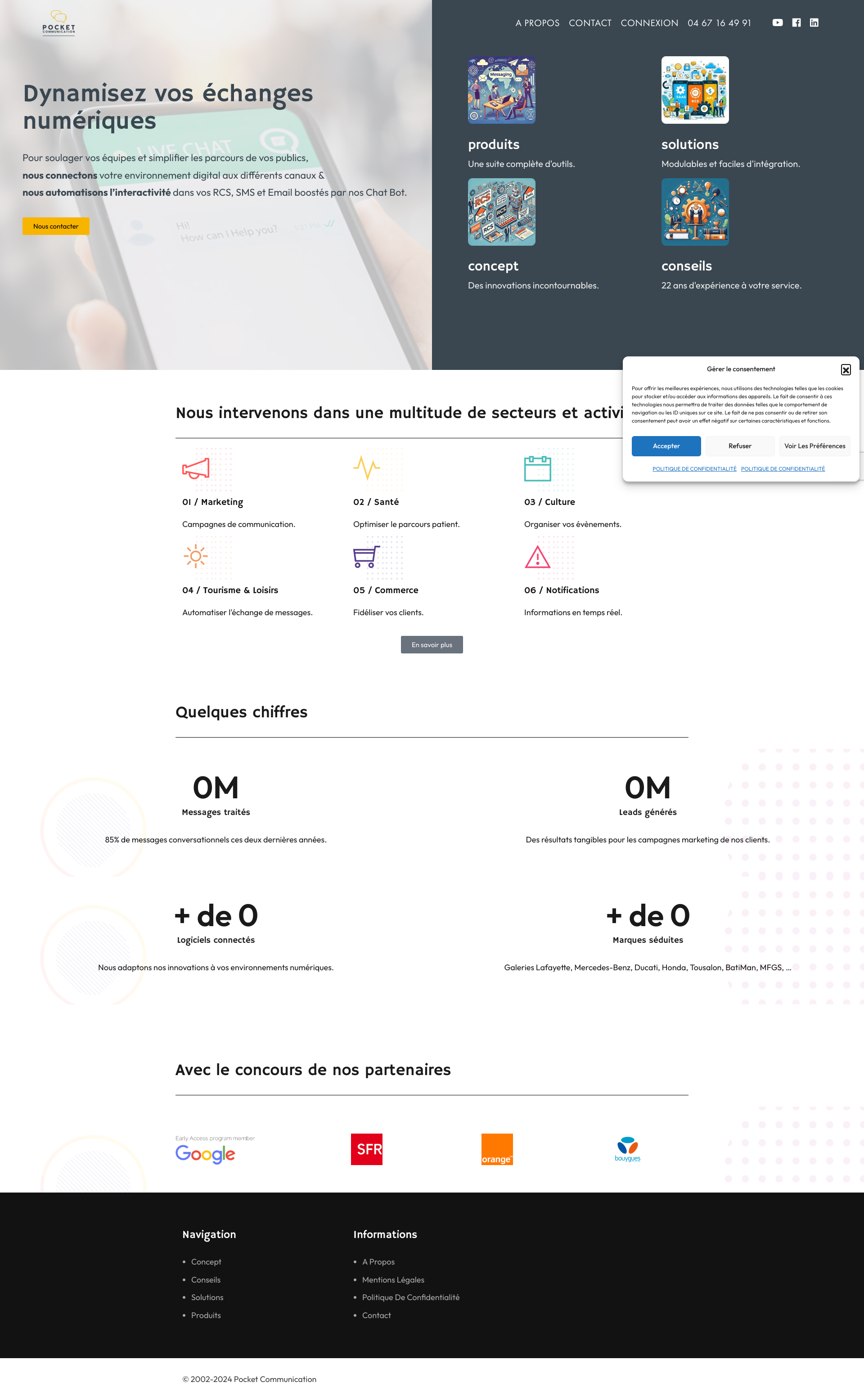 Aperçu du site