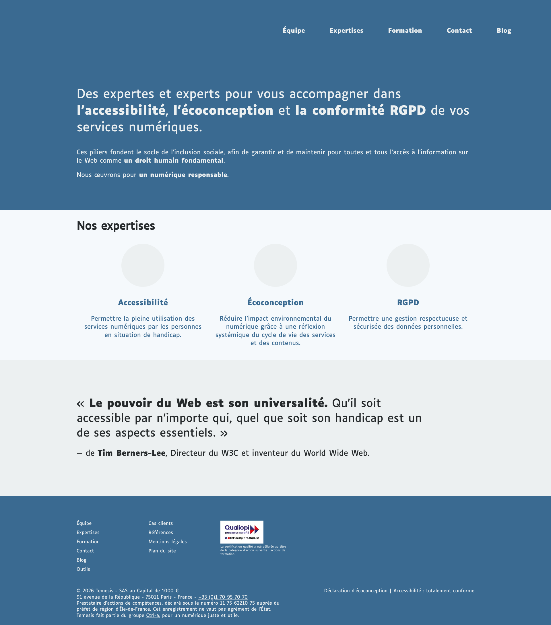 Aperçu du site