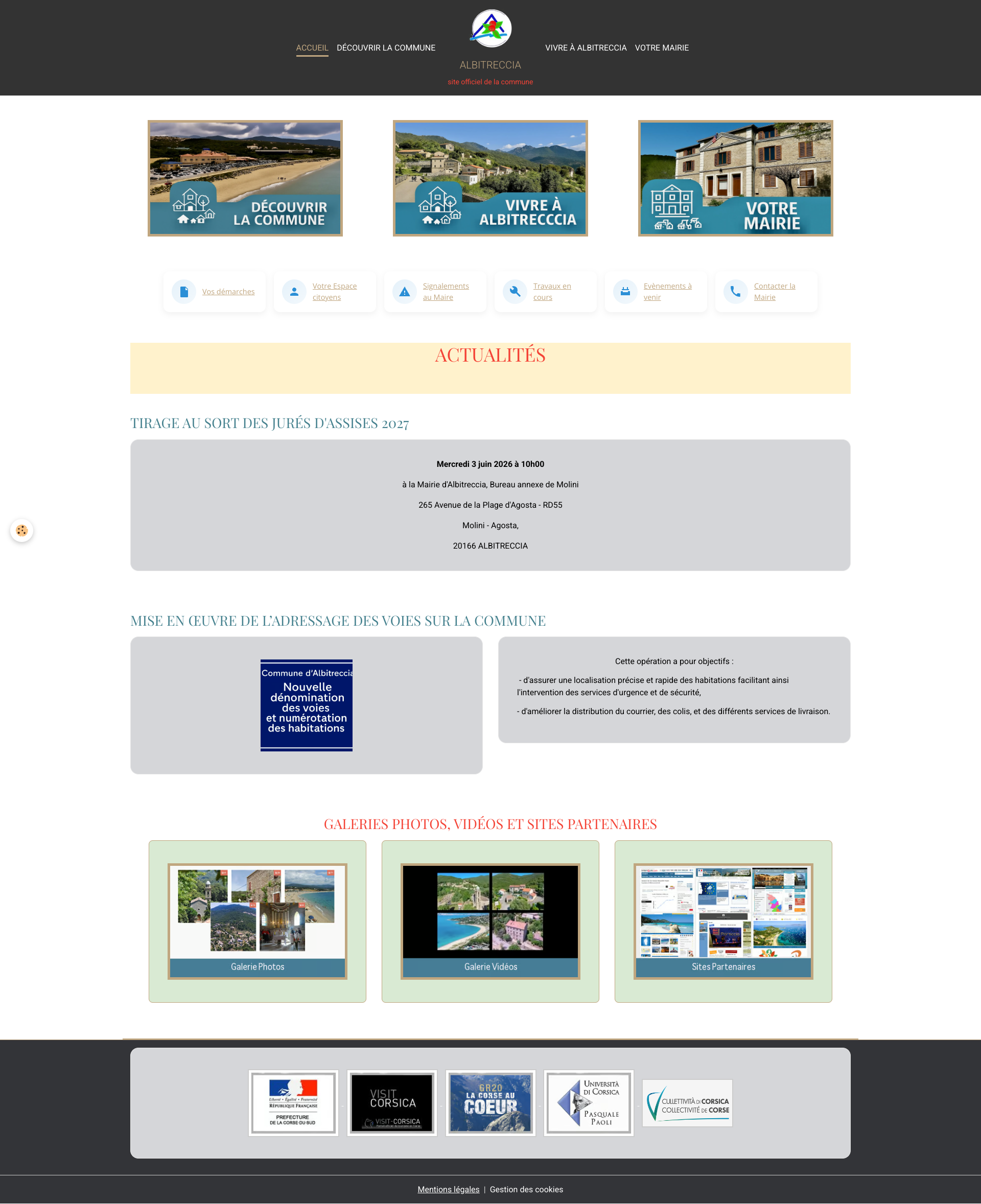 Aperçu du site